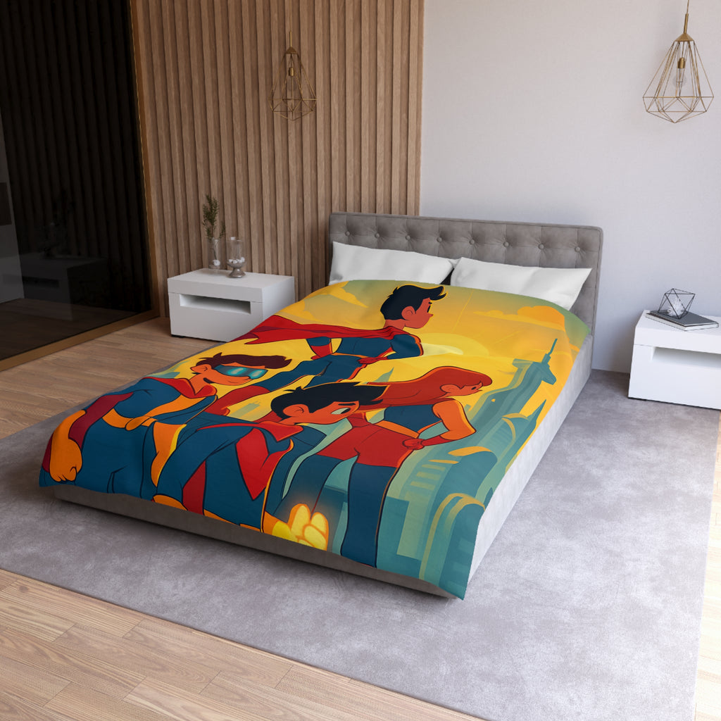 Housse de Couette Microfibre Illustration Unique Design Moderne Décoration Intérieure Raffinée