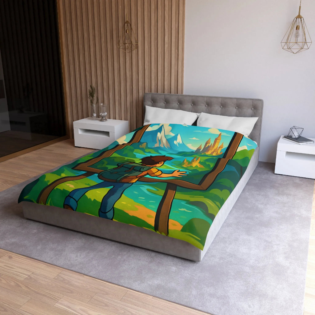 Enchantez votre chambre avec une housse de couette paysage nature féerique et rêveur