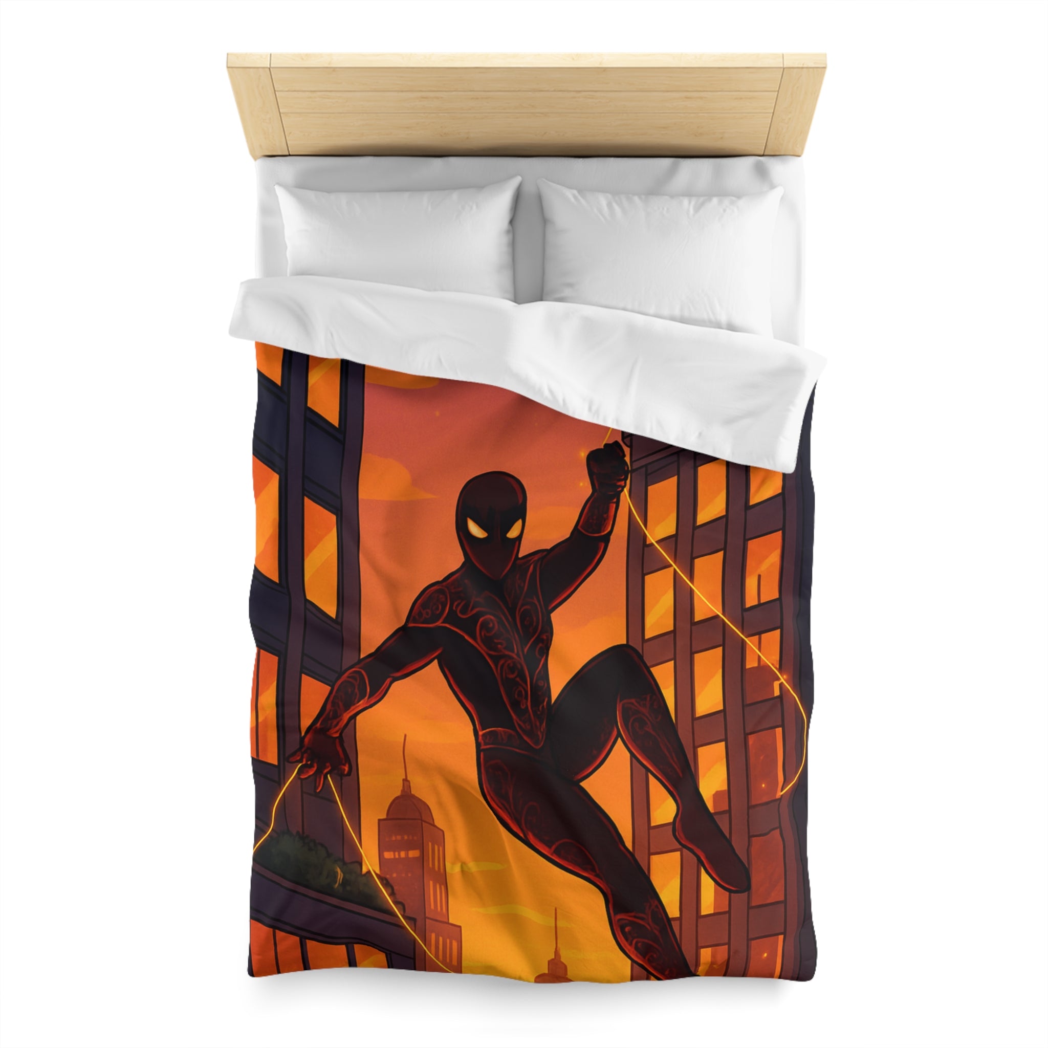 Housse de Couette Microfibre Design Artistique Moderne Décoration Chambre Confort Premium