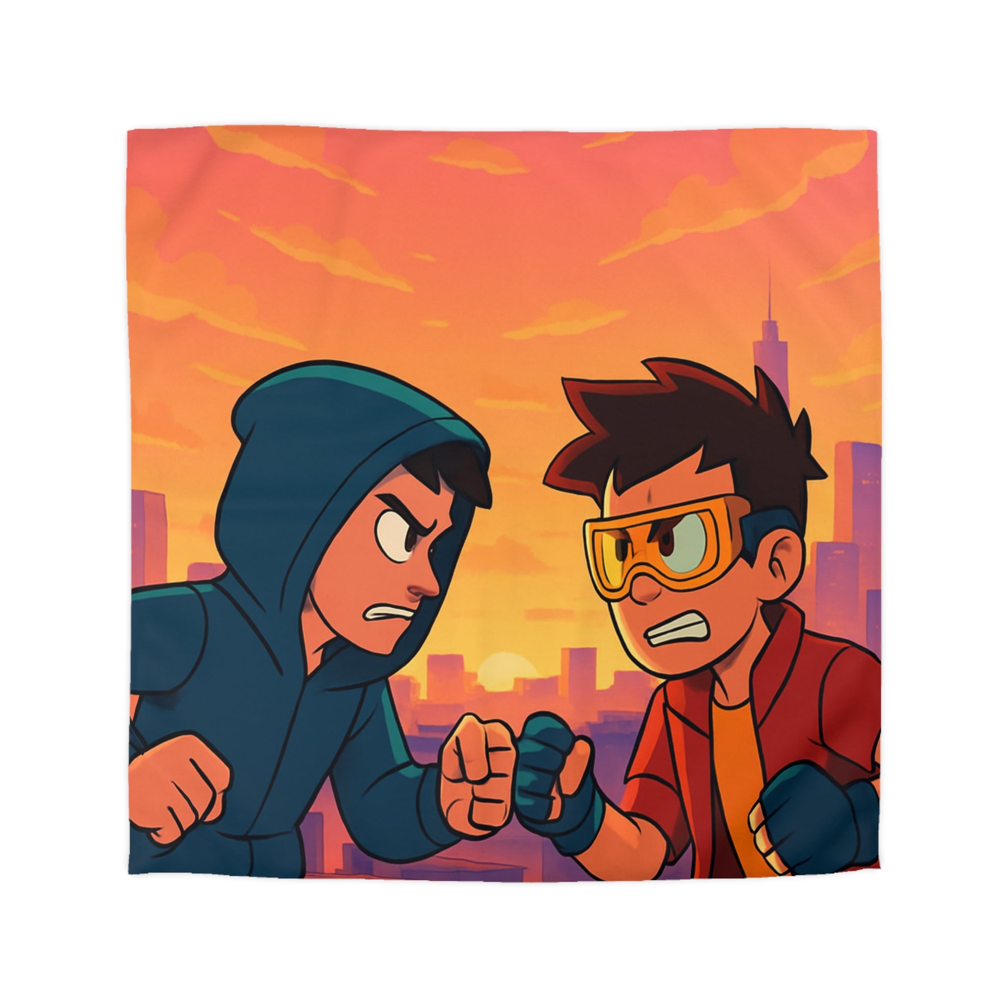 Housse de Couette Microfibre Design Artistique Moderne Décoration Chambre Confort Premium