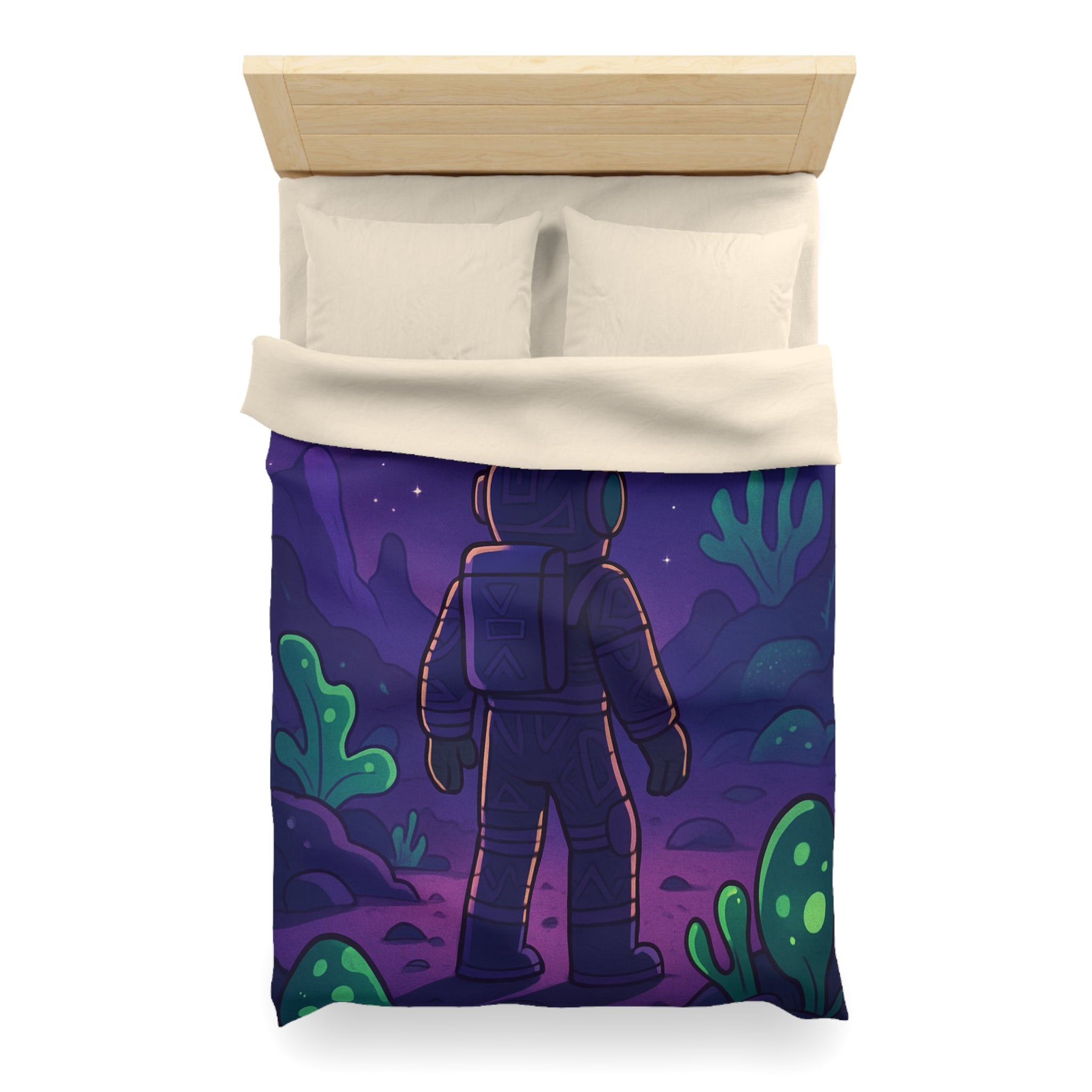 Plongée Onirique dans l'Espace: Astronaute Explorant Paysage Stellaire Céleste et Mystérieux