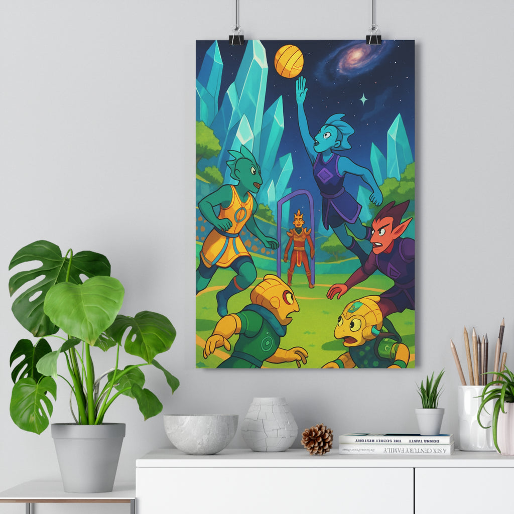 Poster décoratif vibrant coloré anime aventure sciencefiction galaxie chambre salon action style moderne qualité