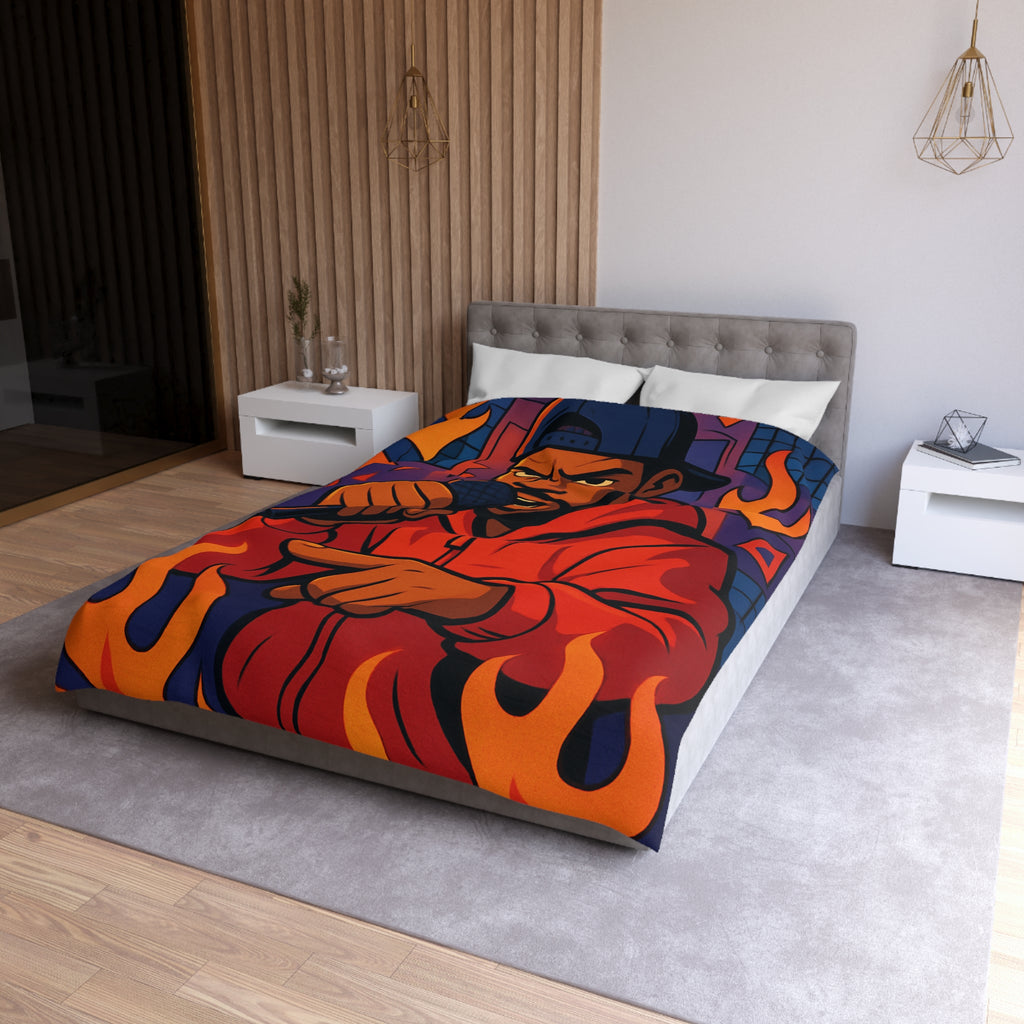 Housse de Couette Microfibre Motif Créatif Original Style Contemporain Chambre Élégante