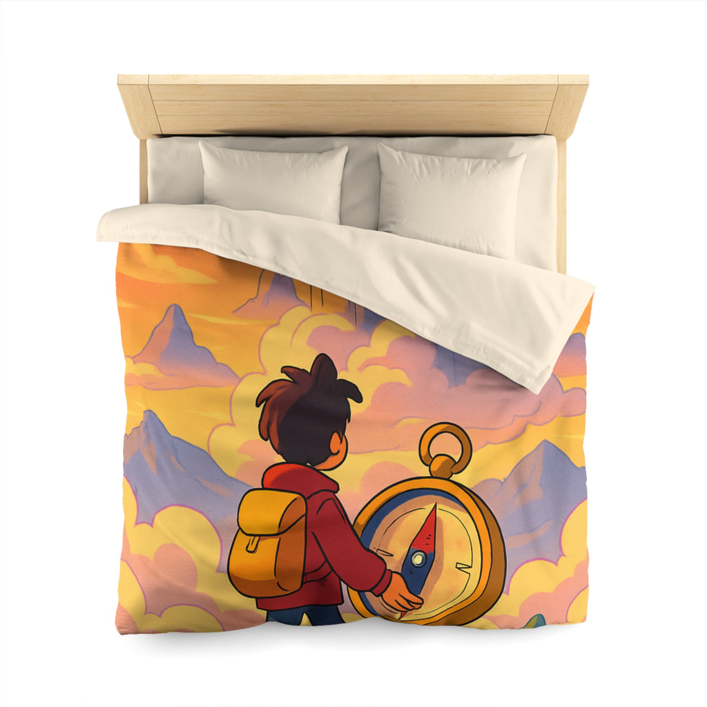 Housse de Couette Microfibre Motif Créatif Original Style Contemporain Chambre Élégante