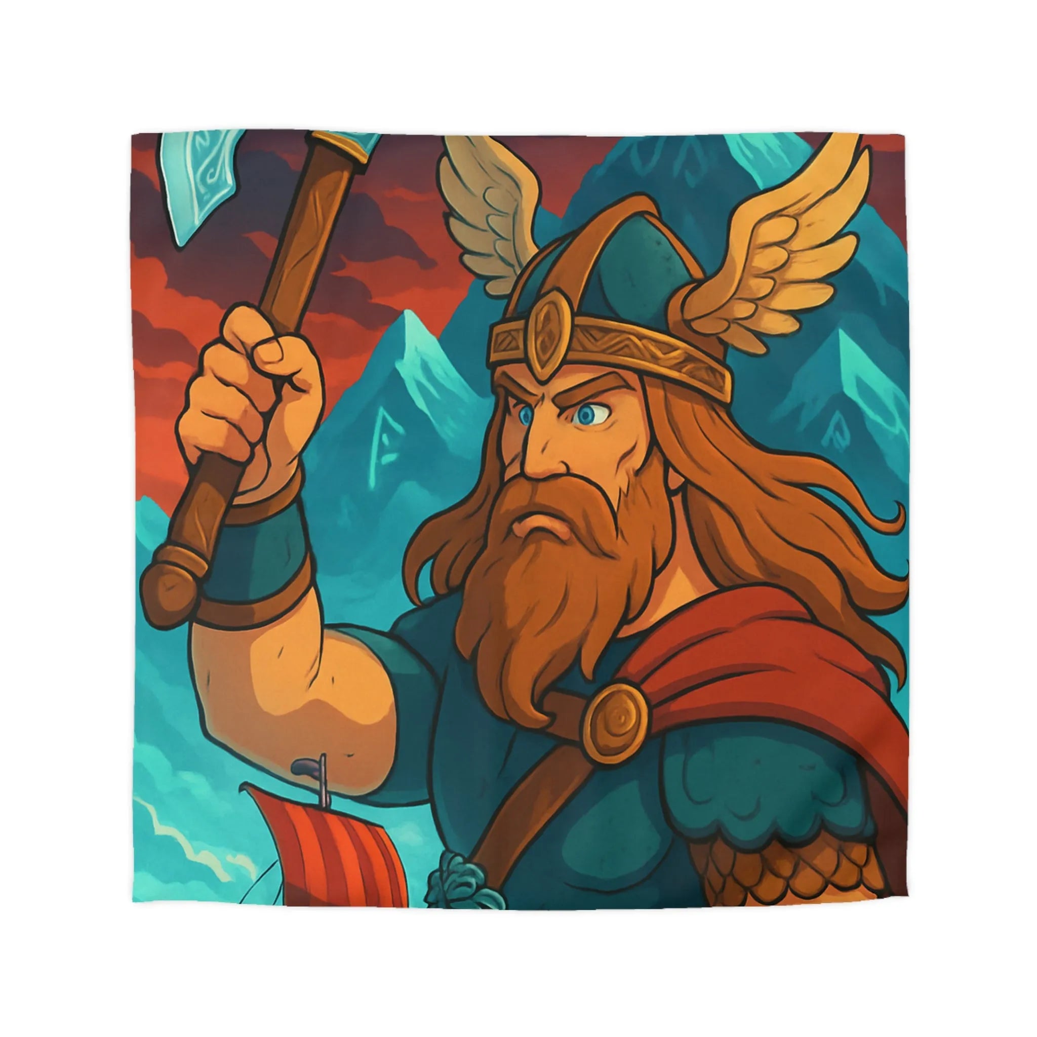 Housse de Couette Microfibre Art Graphique Contemporain Style Décoratif Chambre Tendance