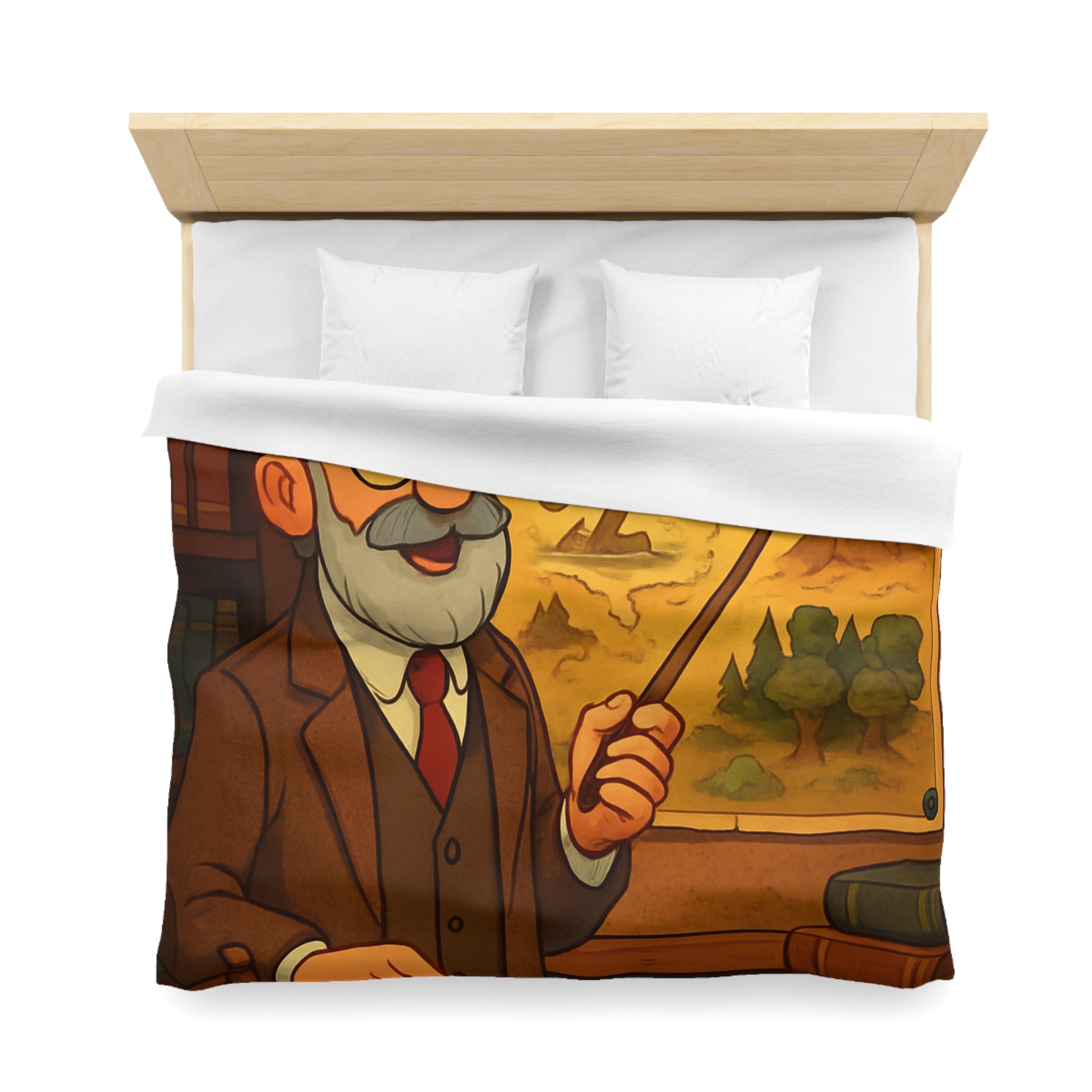 Housse de Couette Microfibre Illustration Unique Design Moderne Décoration Intérieure Raffinée