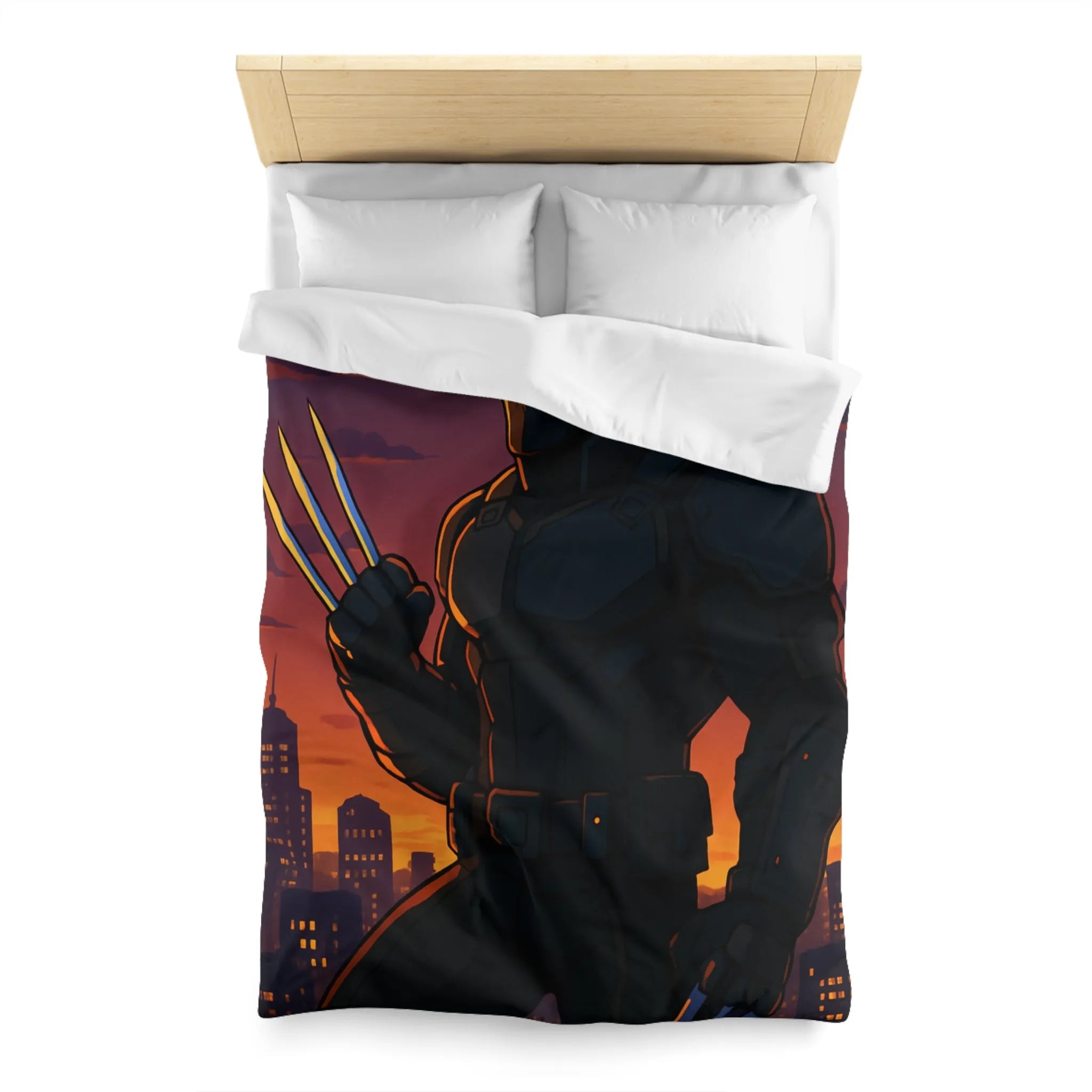 Housse de Couette Microfibre Art Graphique Contemporain Style Décoratif Chambre Tendance