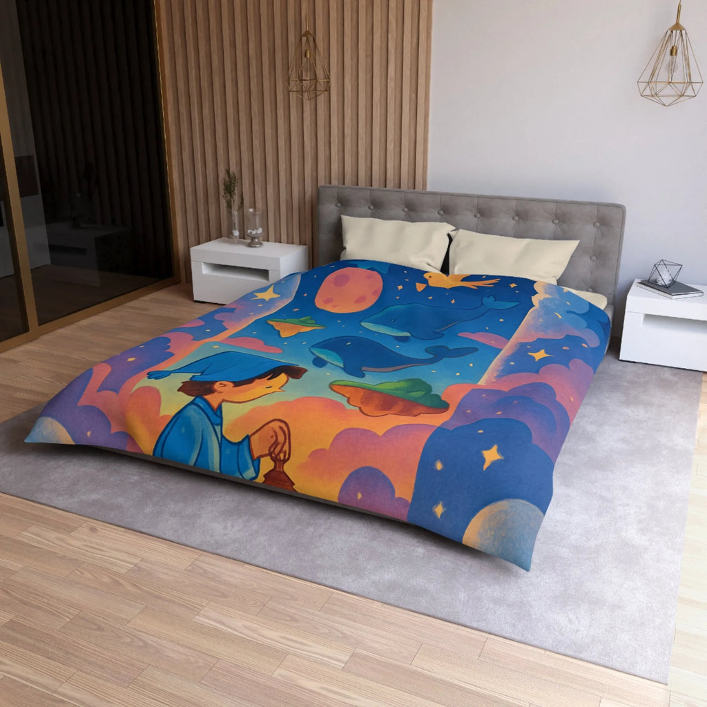 Housse de Couette Enfant : Voyage Imaginaire Étoilé pour Rêves Enchantés et Doux Sommeil