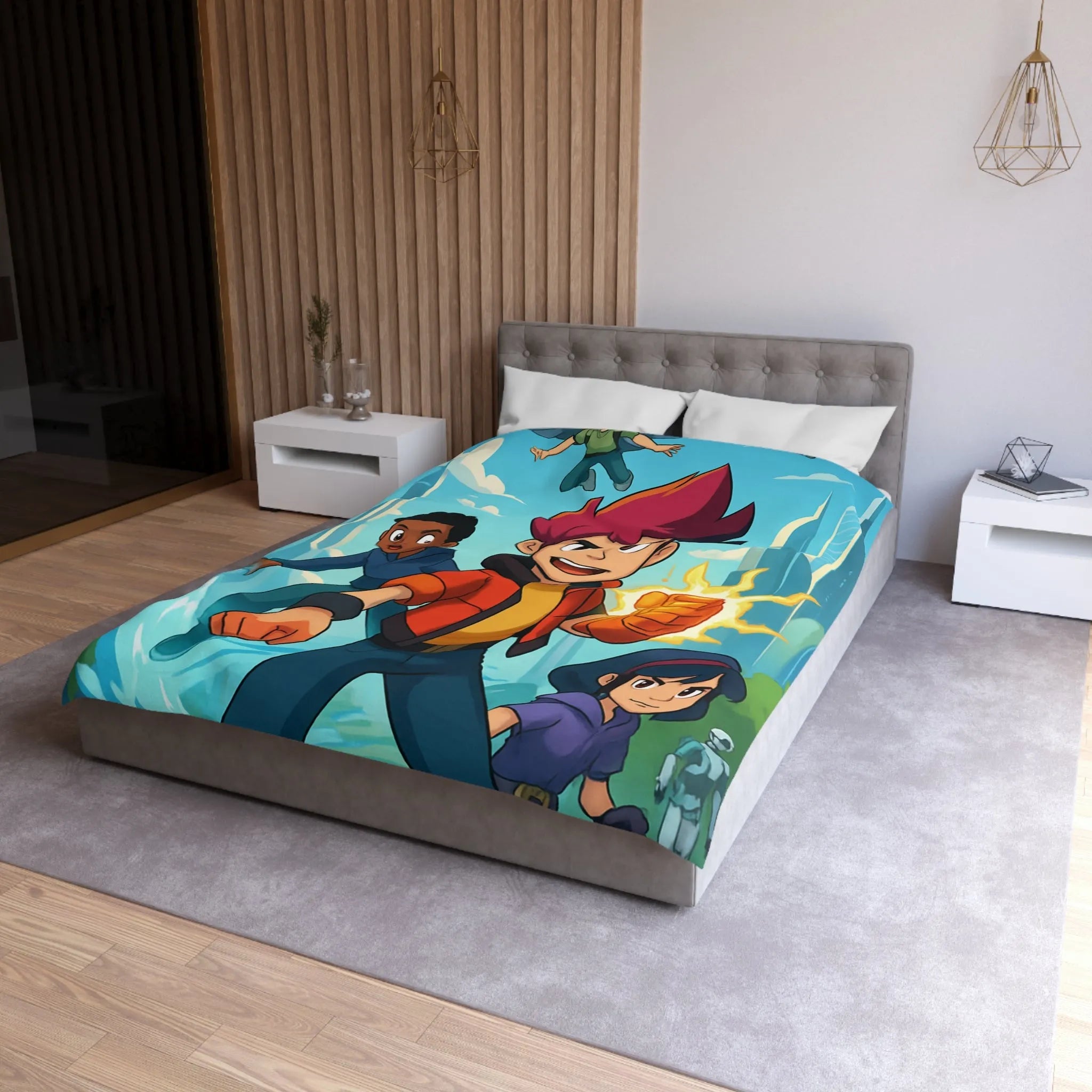 Housse de Couette Microfibre Création Artistique Moderne Design Exclusif Décoration Chambre