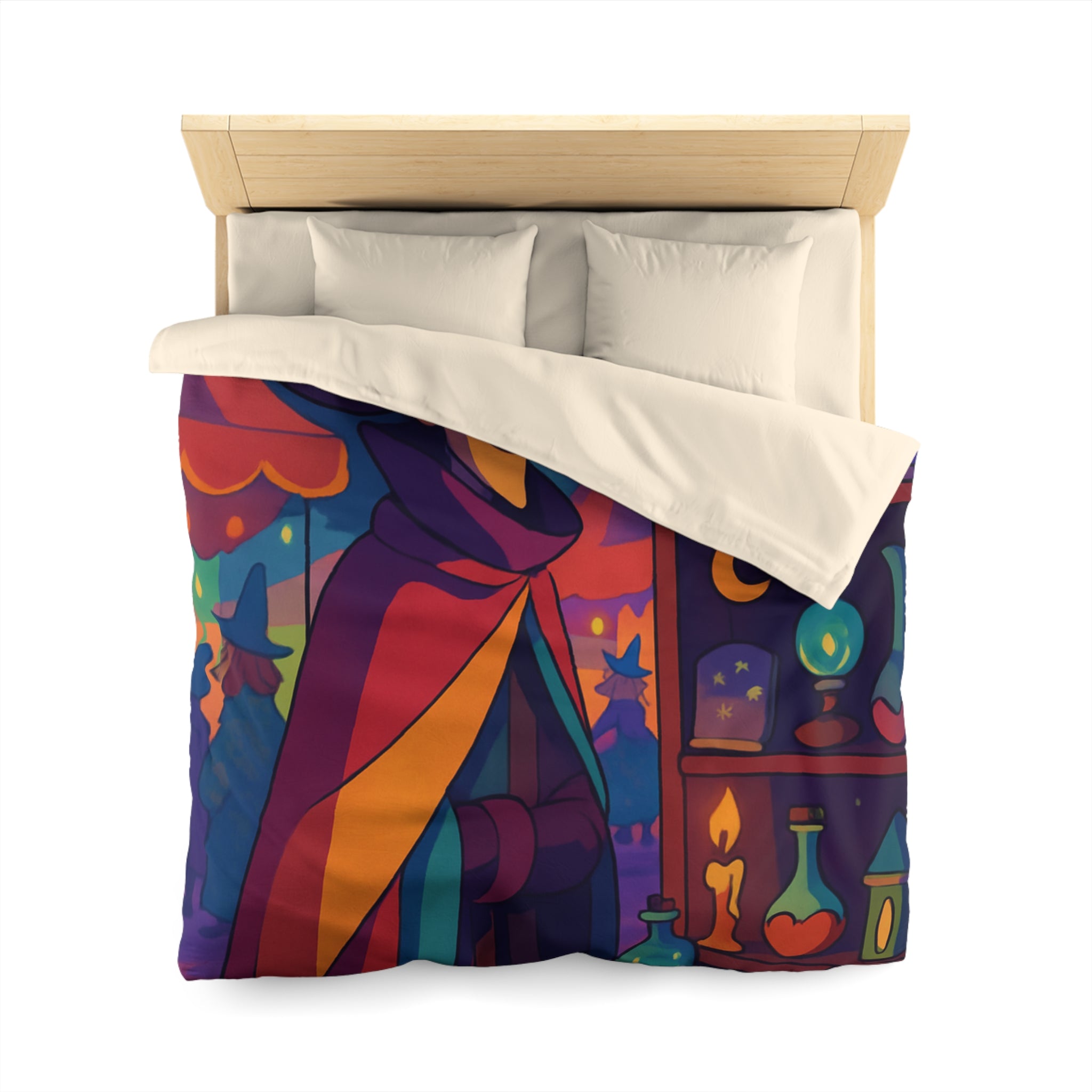 Housse de Couette Microfibre Motif Créatif Original Style Contemporain Chambre Élégante