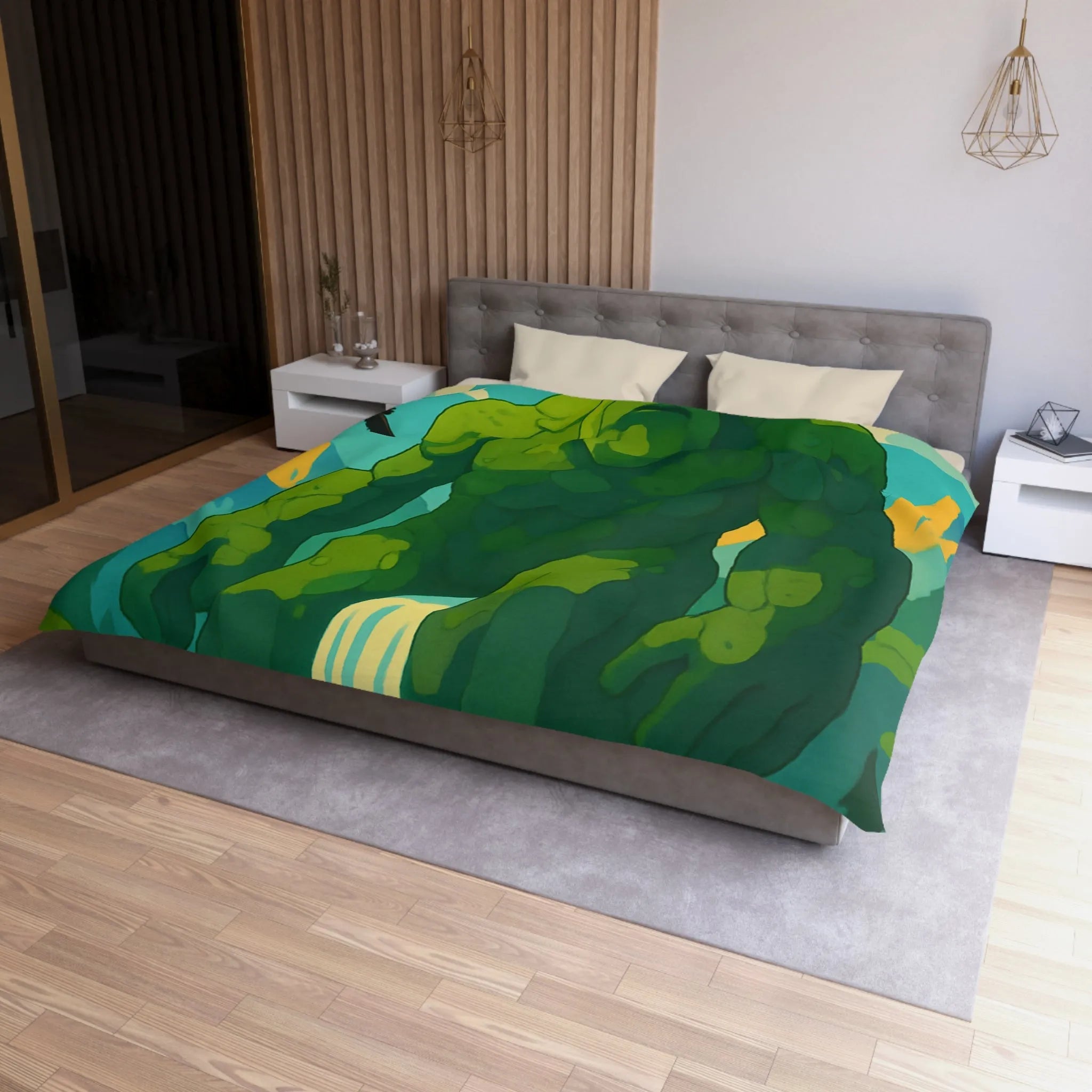 Housse de couette géant naturel envoûtant, idéale pour une chambre à thème nature