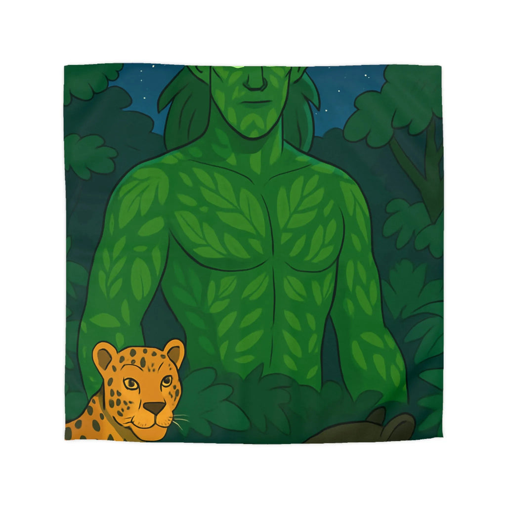 Housse de couette forêt mystérieuse avec créature magique et animaux exotiques nocturnes