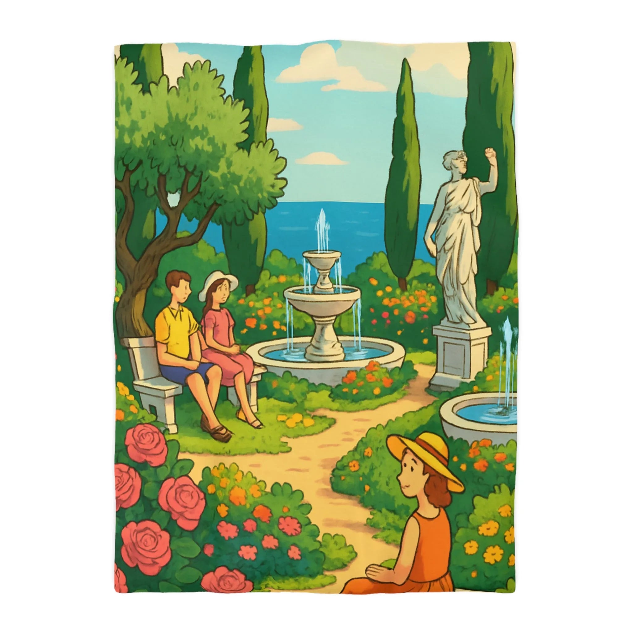 Housse de Couette Microfibre Création Artistique Moderne Design Exclusif Décoration Chambre