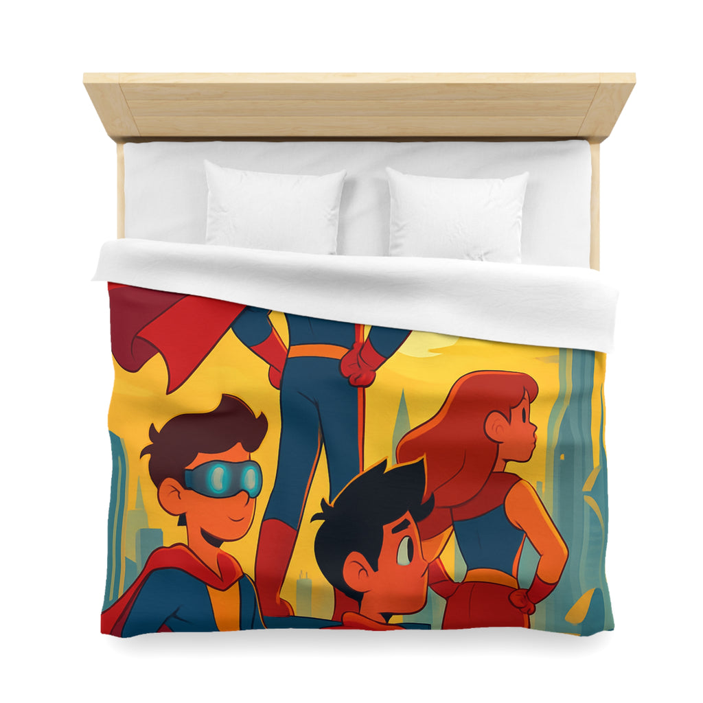 Housse de Couette Microfibre Illustration Unique Design Moderne Décoration Intérieure Raffinée