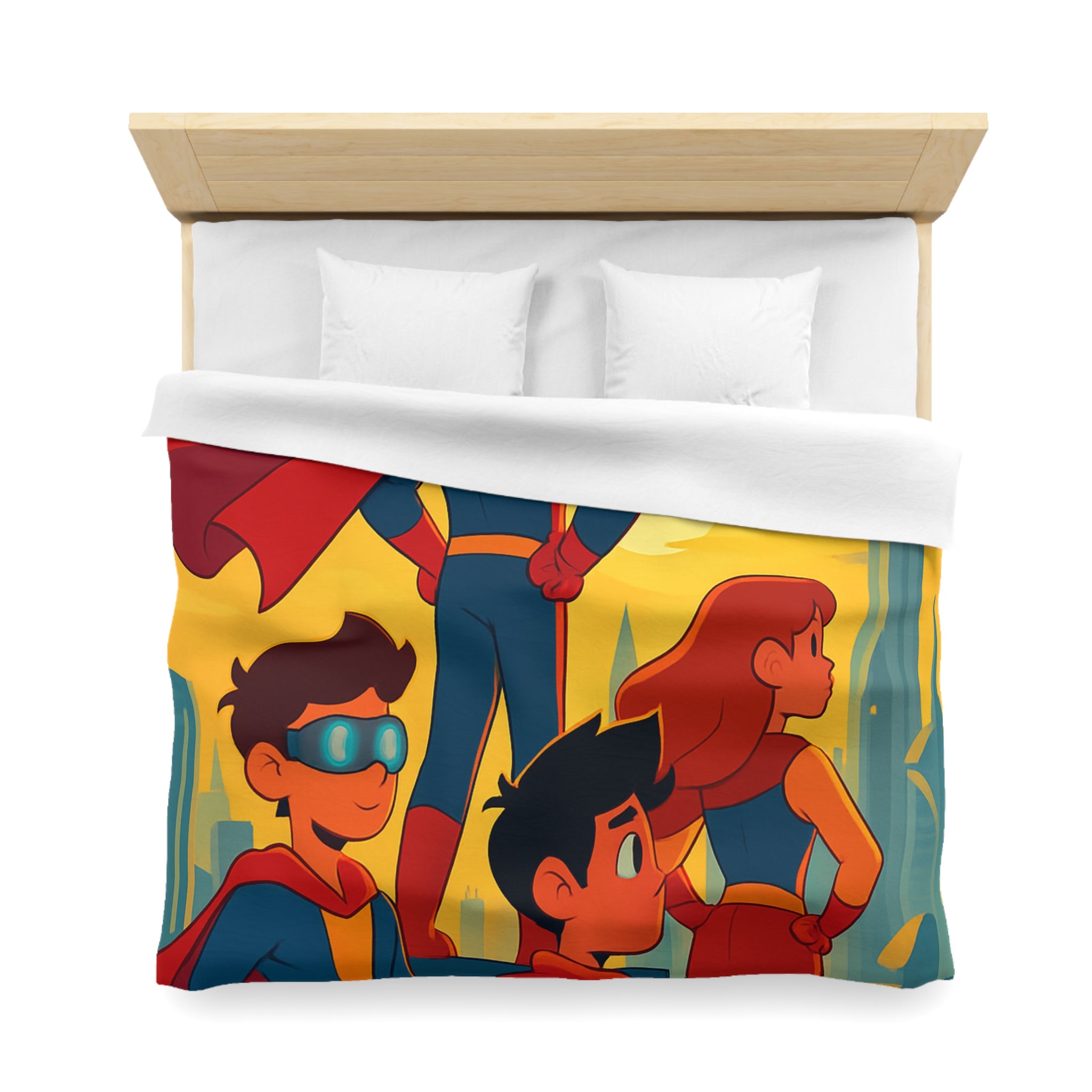 Housse de Couette Microfibre Illustration Unique Design Moderne Décoration Intérieure Raffinée