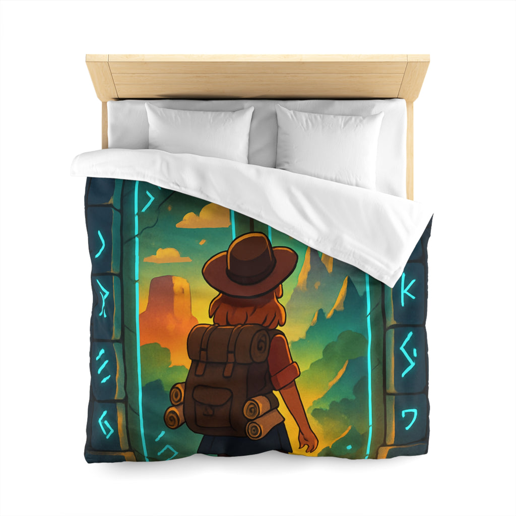 Housse de Couette Microfibre Motif Créatif Original Style Contemporain Chambre Élégante