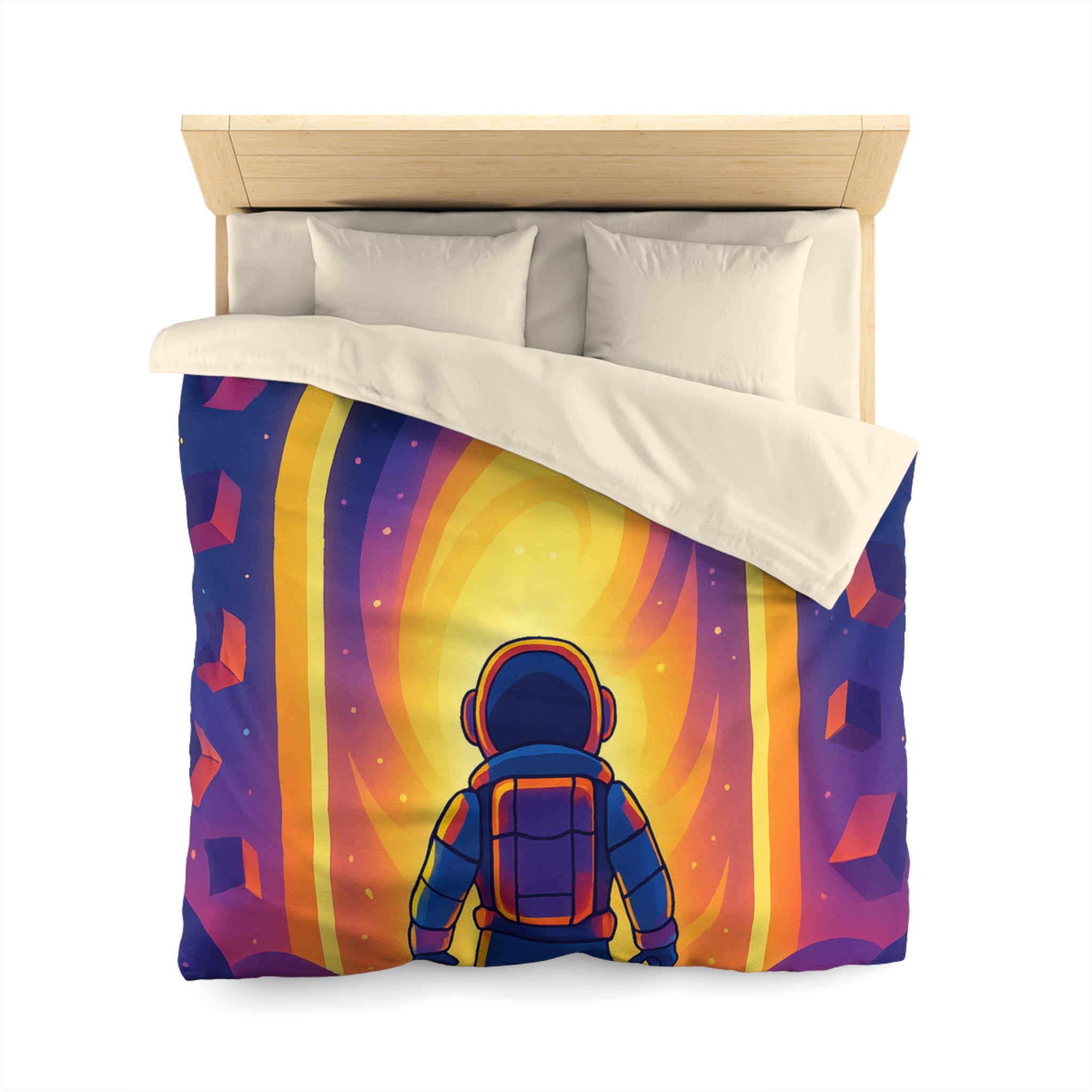 Housse de Couette Microfibre Illustration Unique Design Moderne Décoration Intérieure Raffinée