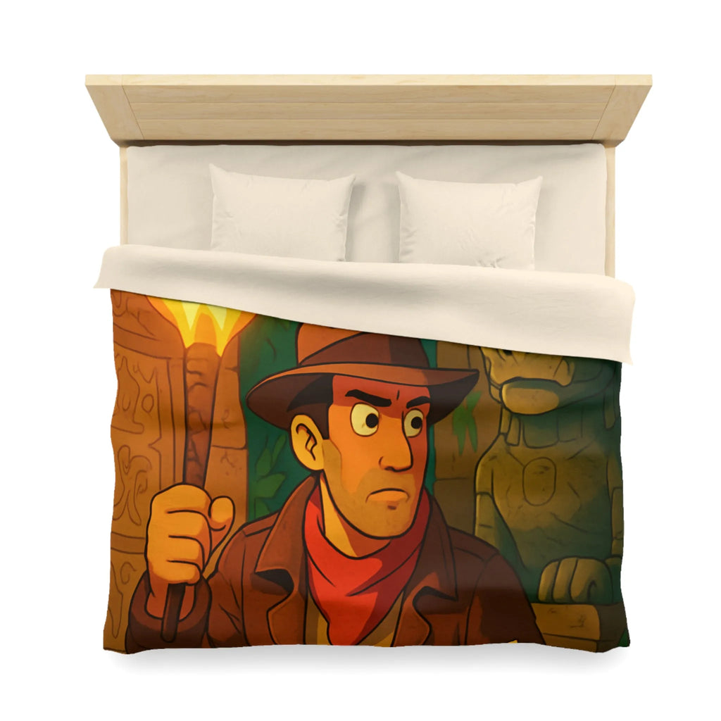 Explorez un Monde Mystérieux avec Housse de Couette Temple Ancien Inspirée de l'Aventure