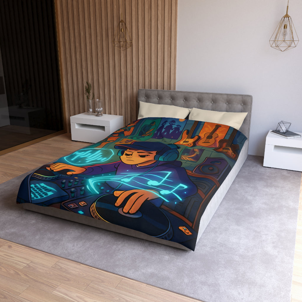 Housse de Couette Microfibre Illustration Unique Design Moderne Décoration Intérieure Raffinée