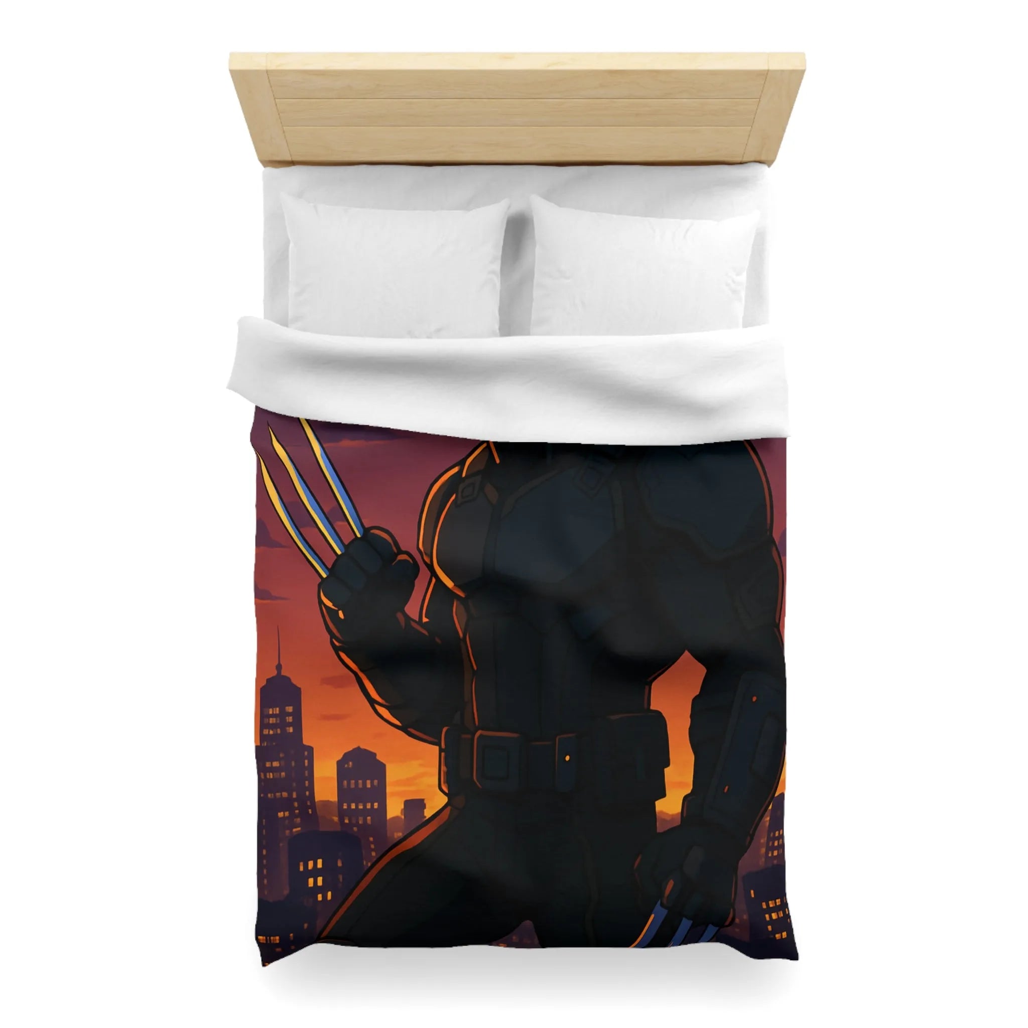 Housse de Couette Microfibre Art Graphique Contemporain Style Décoratif Chambre Tendance