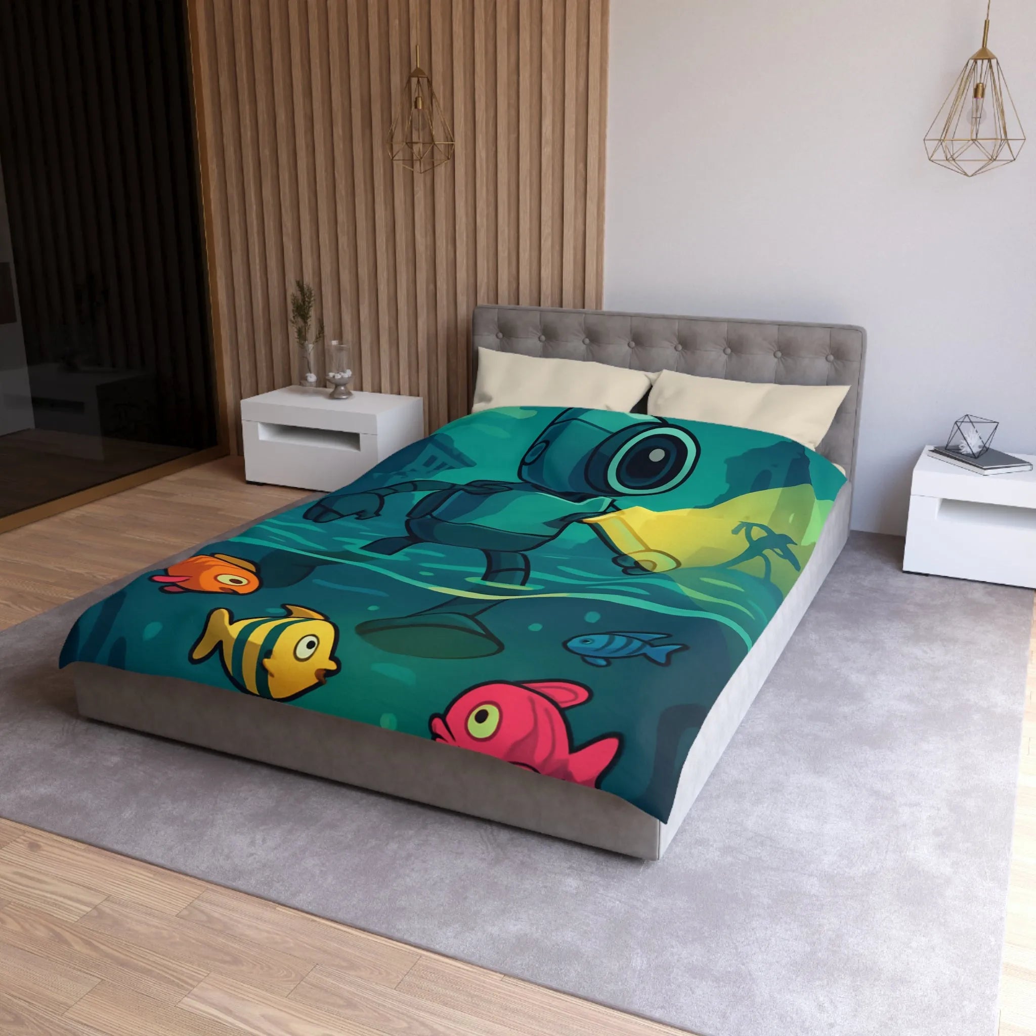 Explorez les Merveilles Sous-Marines avec un Robot Scaphandre et Poissons Colorés Magnifiques