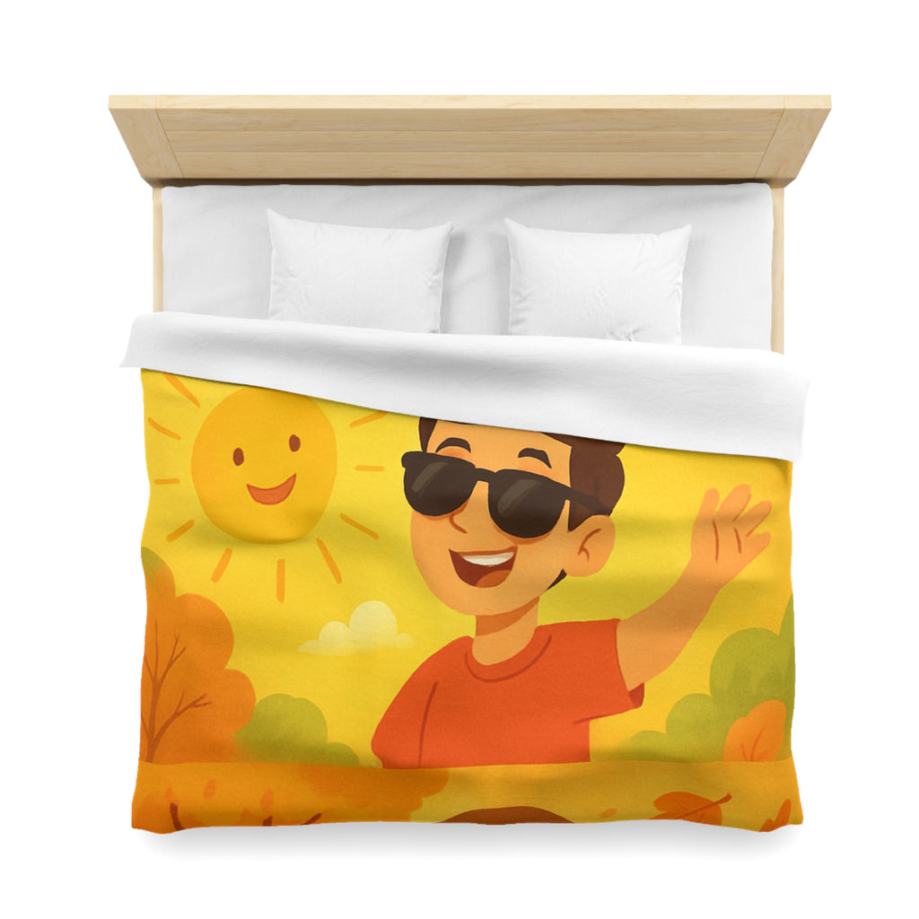 Housse de Couette Microfibre Design Artistique Moderne Décoration Chambre Confort Premium