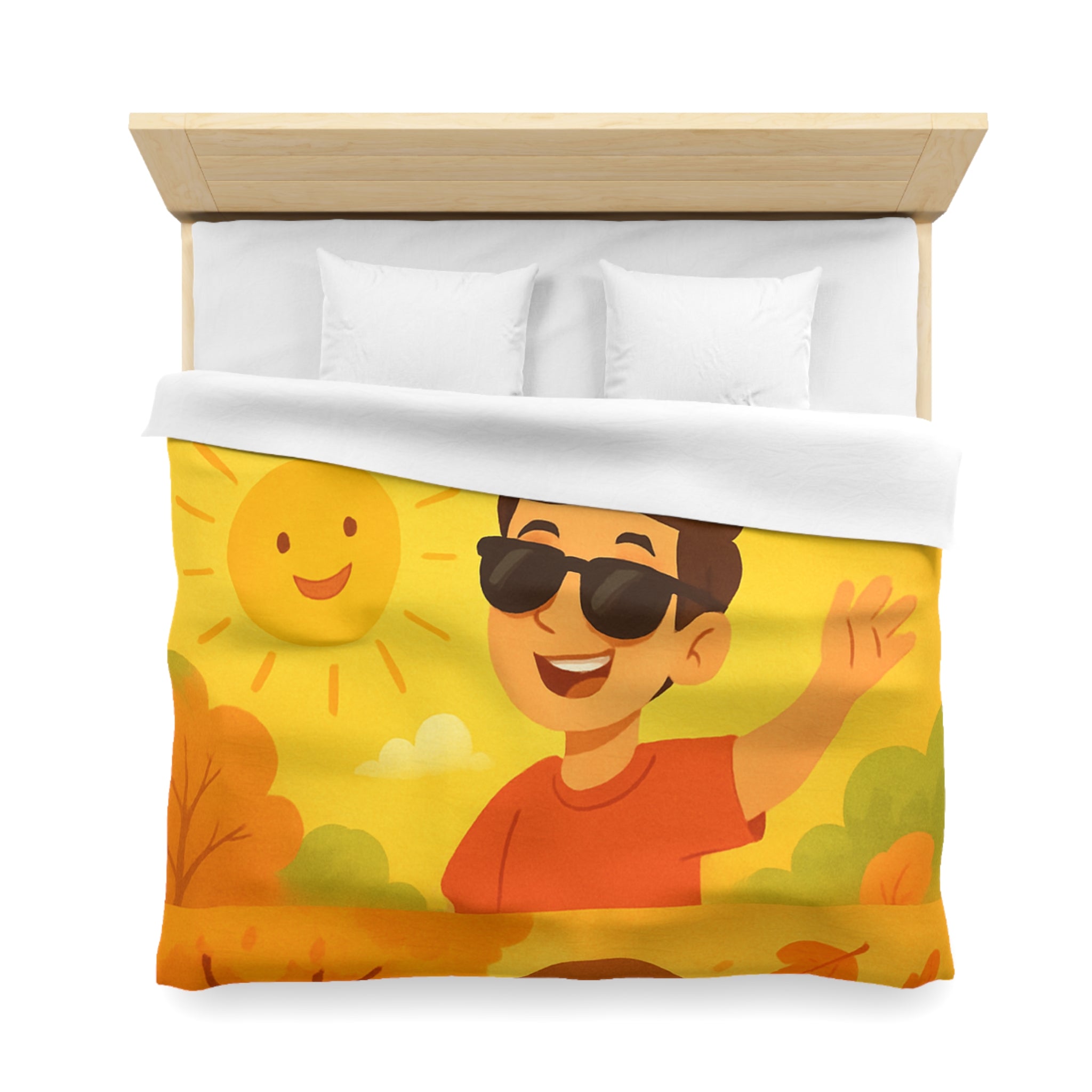 Housse de Couette Microfibre Design Artistique Moderne Décoration Chambre Confort Premium