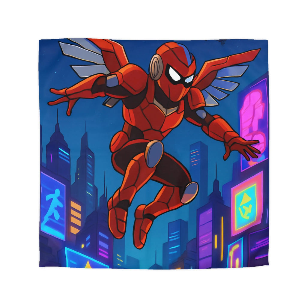 Housse de couette futuriste robotica rouge pour chambres d'enfants créatives et modernes