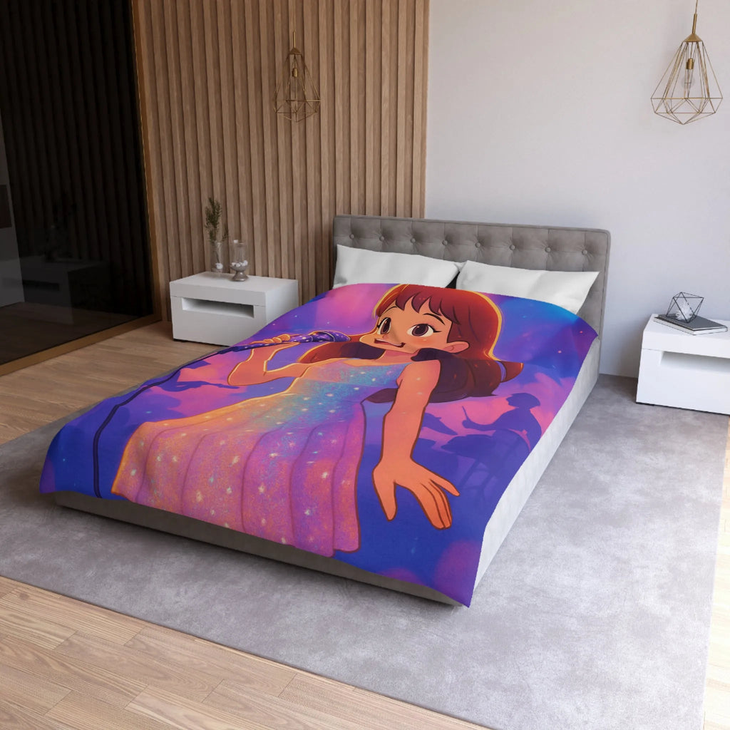 Housse de couette colorée pour chambre d’enfant, ambiance concert amusant et joyeux