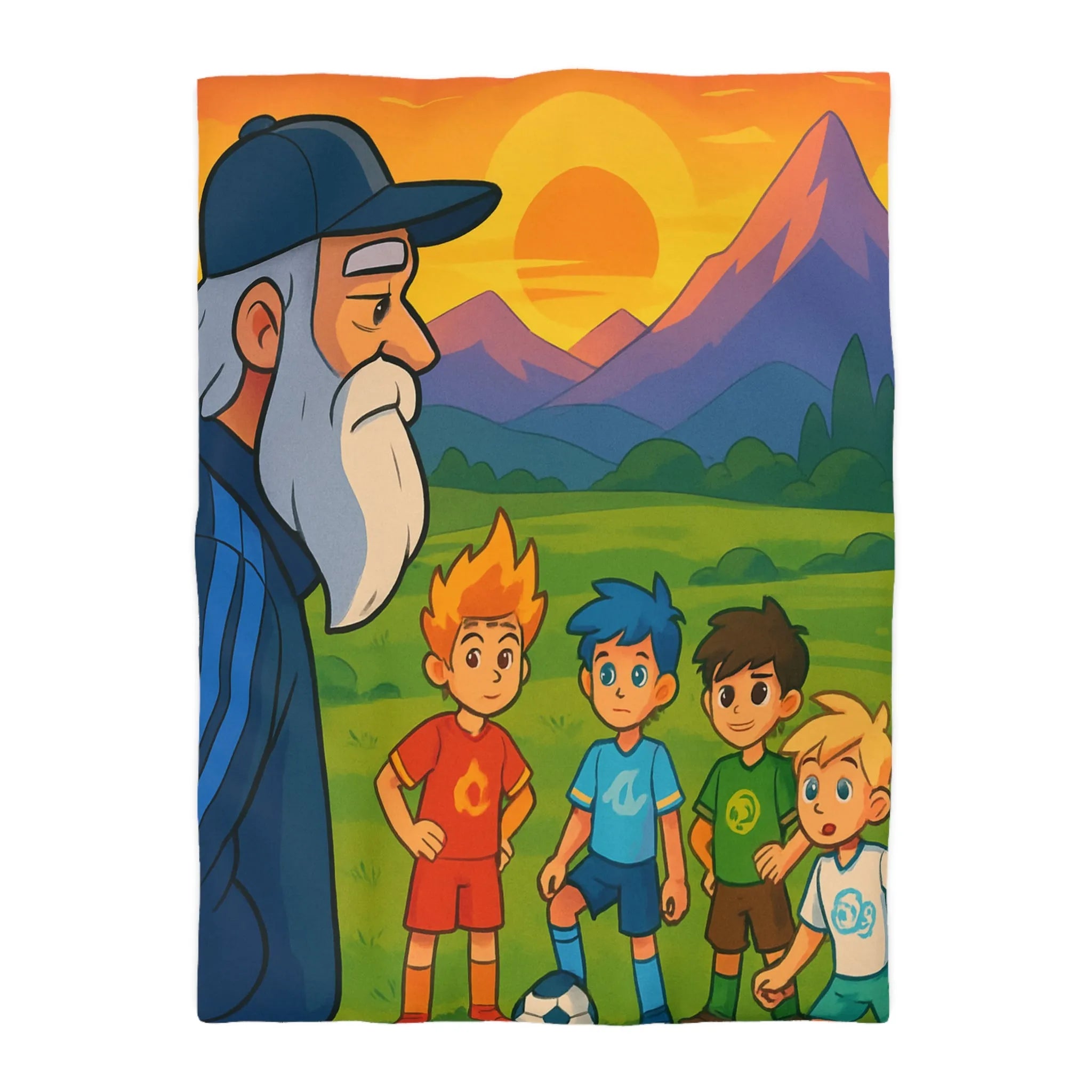 Housse de Couette Microfibre Art Graphique Contemporain Style Décoratif Chambre Tendance