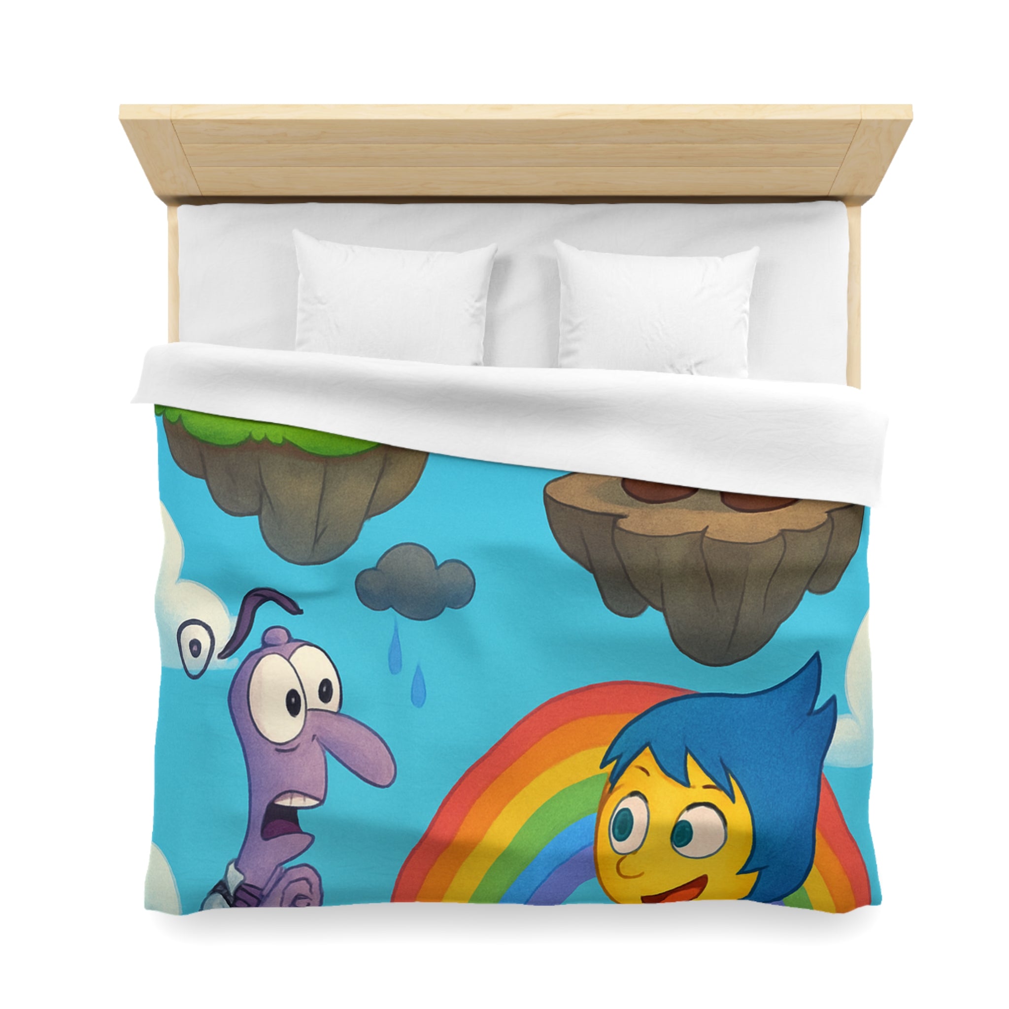 Housse de Couette Microfibre Illustration Unique Design Moderne Décoration Intérieure Raffinée