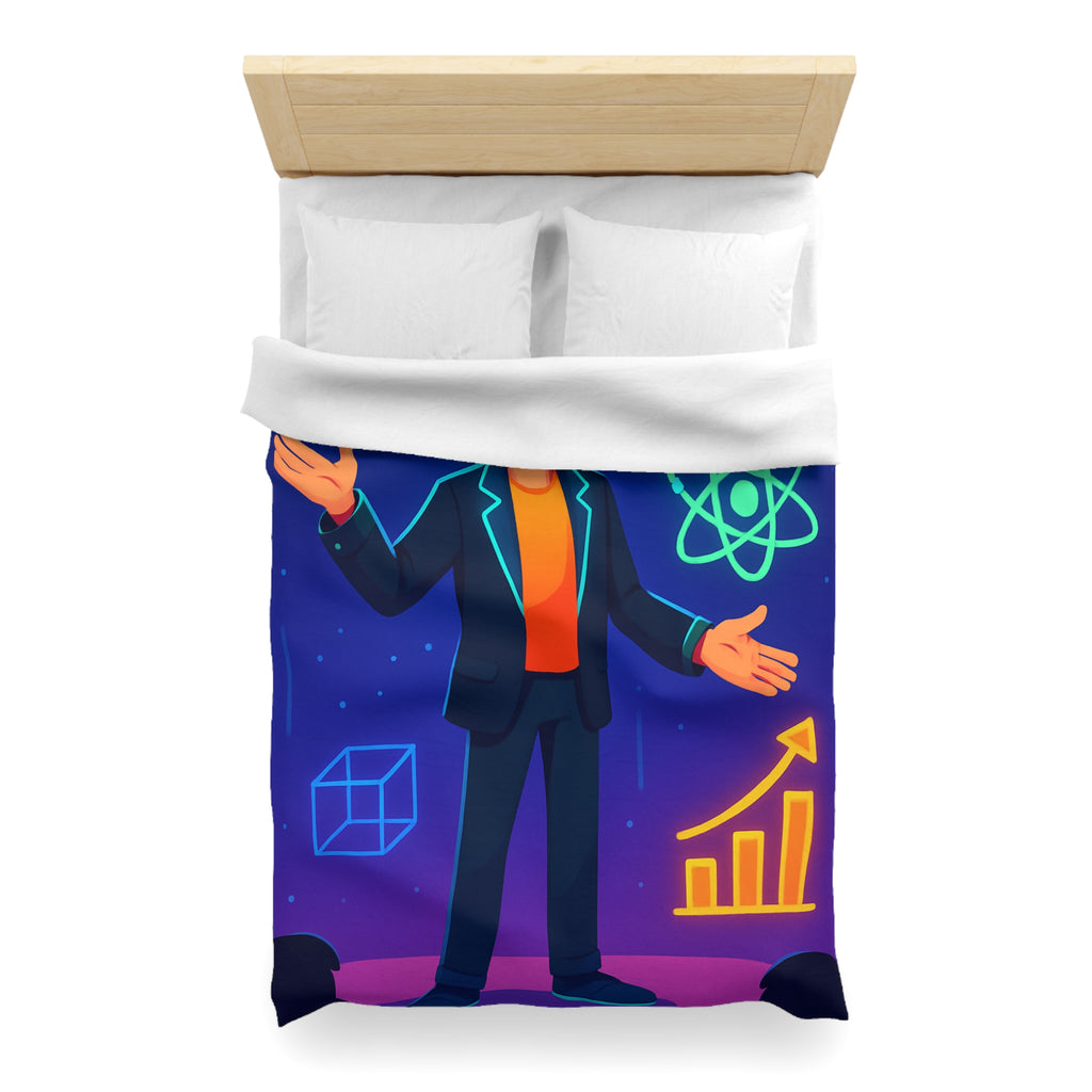 Housse de Couette Microfibre Motif Créatif Original Style Contemporain Chambre Élégante