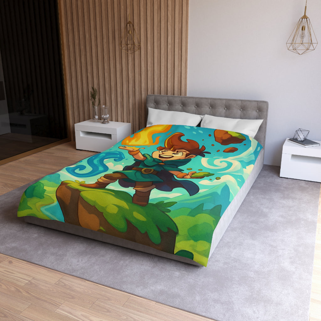 Housse de Couette Microfibre Motif Créatif Original Style Contemporain Chambre Élégante