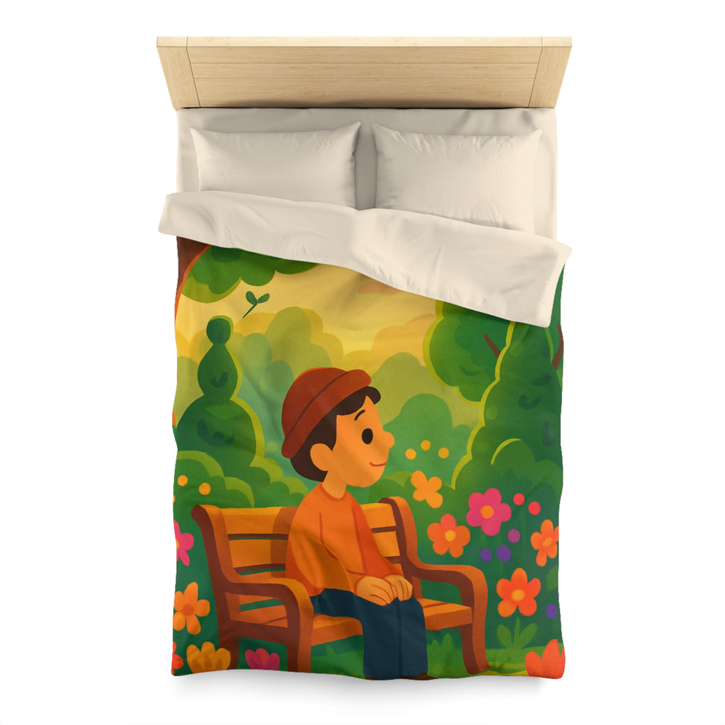 Housse de Couette Microfibre Design Artistique Moderne Décoration Chambre Confort Premium