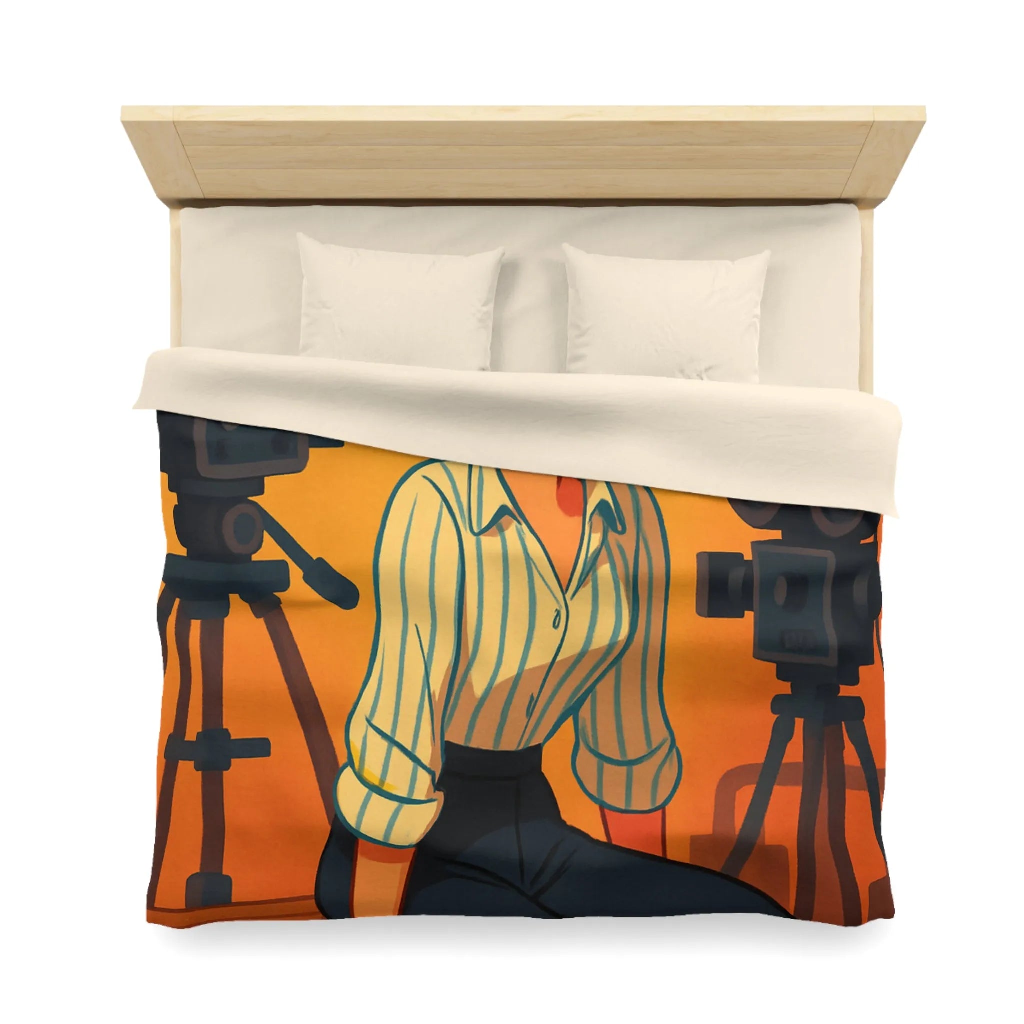 Housse de Couette Microfibre Art Graphique Contemporain Style Décoratif Chambre Tendance