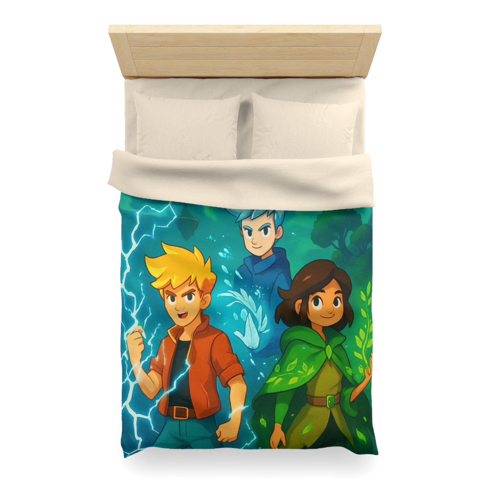 Housse de Couette Microfibre Design Artistique Moderne Décoration Chambre Confort Premium