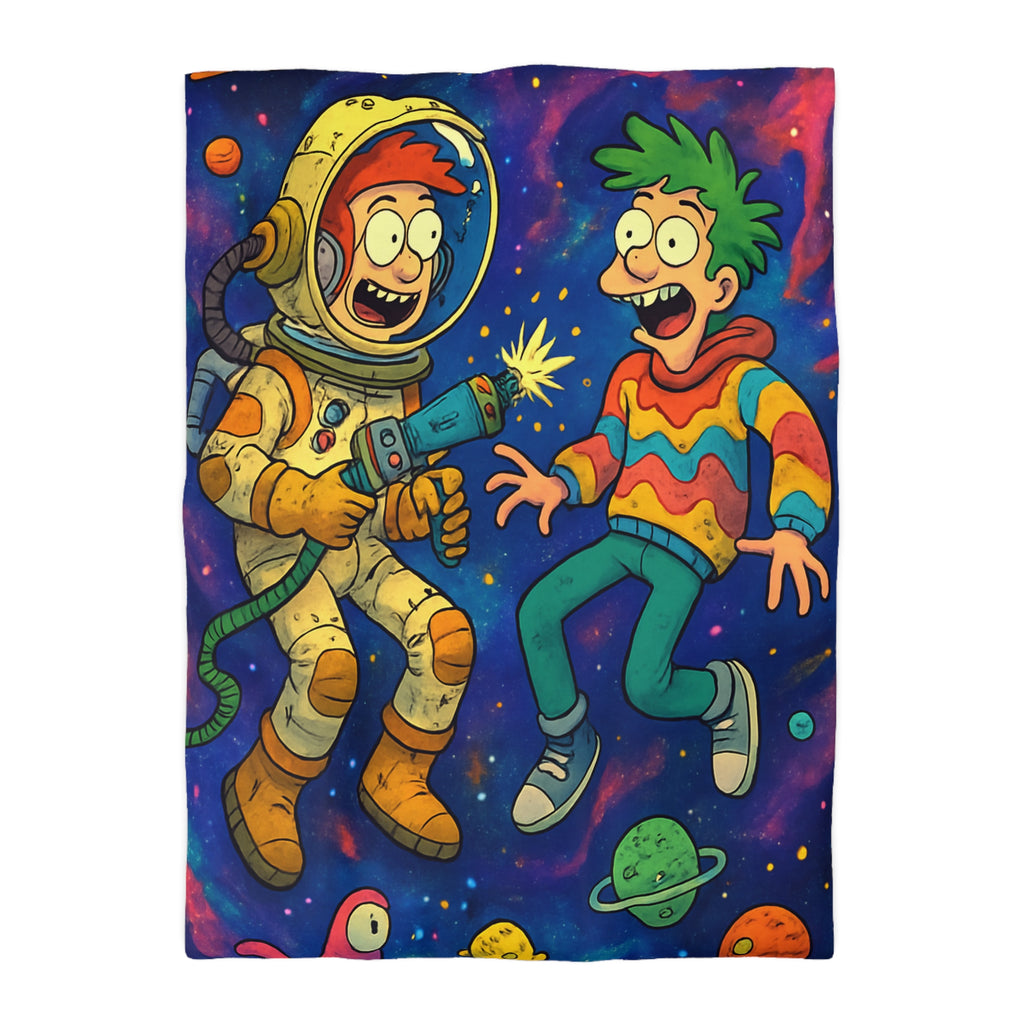 Housse de Couette Microfibre Design Artistique Moderne Décoration Chambre Confort Premium