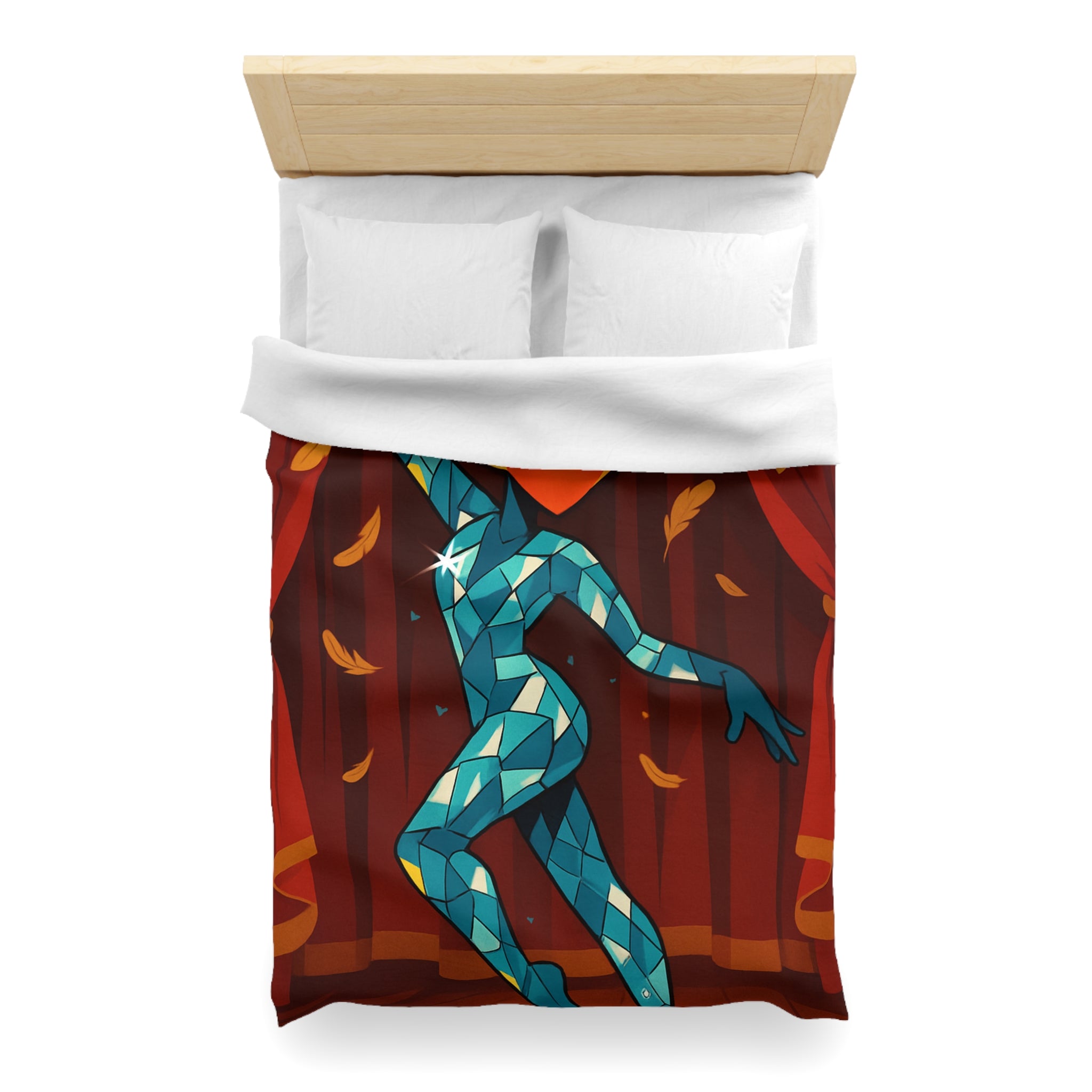 Housse de Couette Microfibre Motif Créatif Original Style Contemporain Chambre Élégante