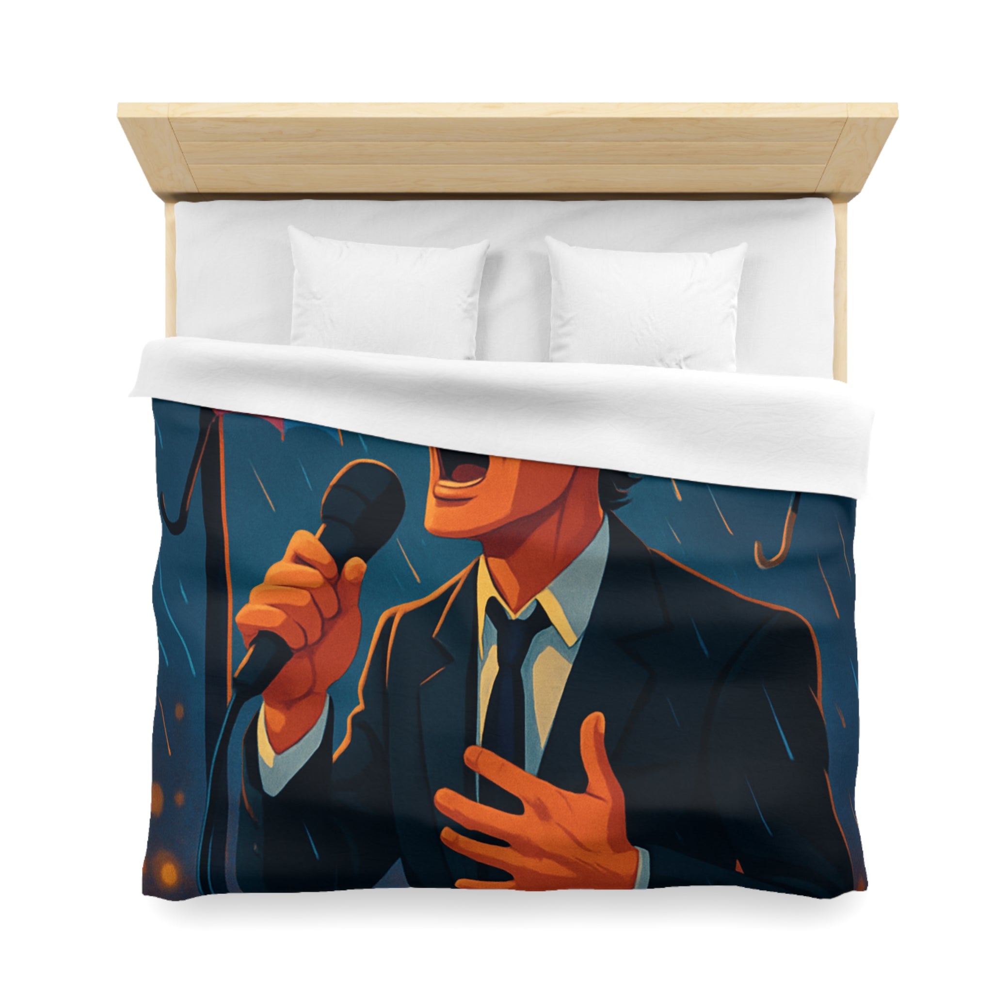 Housse de Couette Microfibre Illustration Unique Design Moderne Décoration Intérieure Raffinée