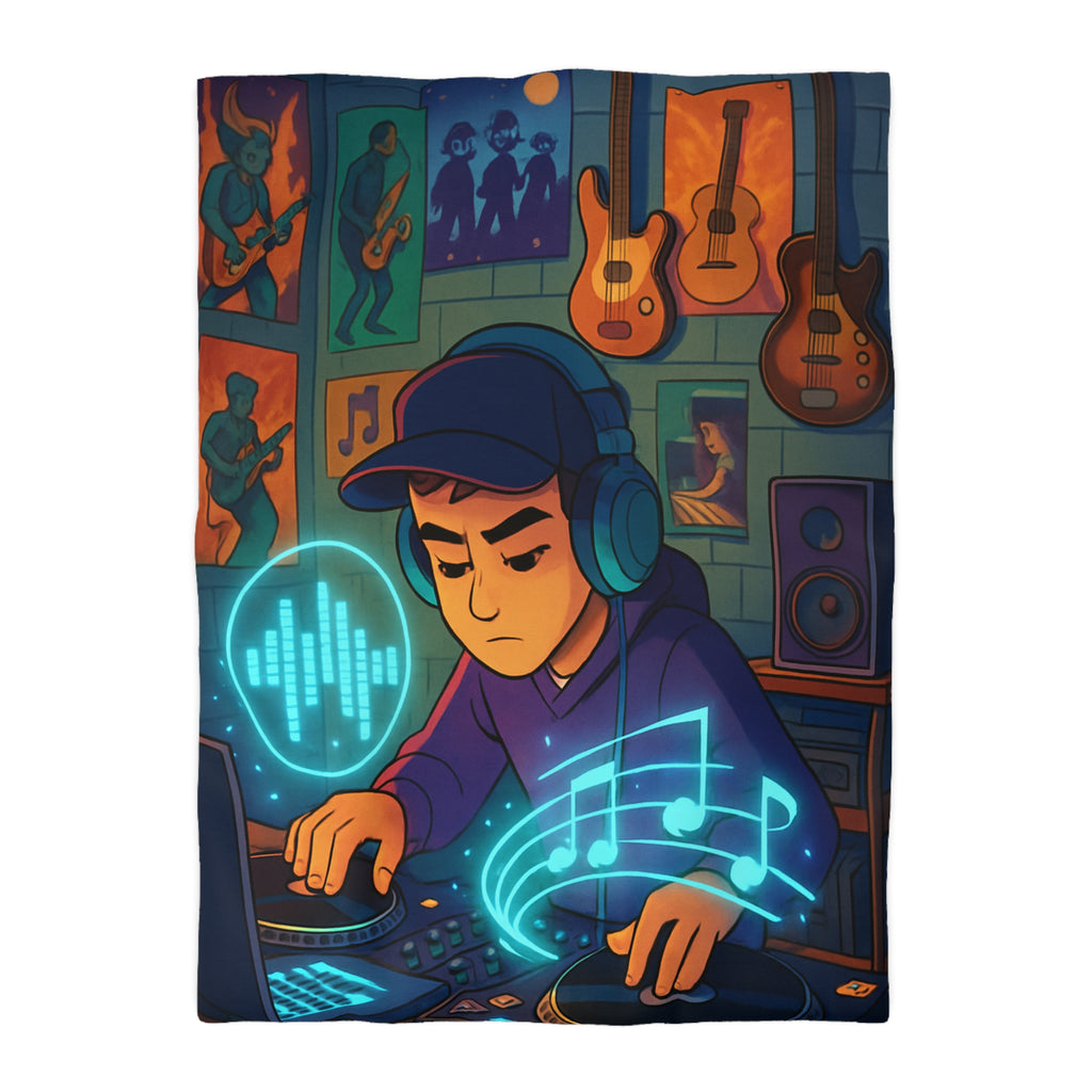 Housse de Couette Microfibre Illustration Unique Design Moderne Décoration Intérieure Raffinée