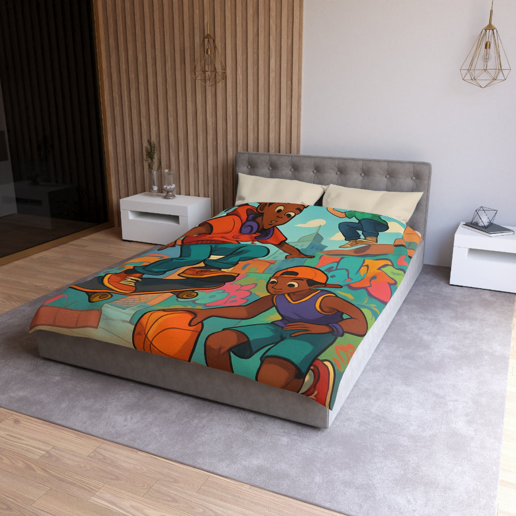 Housse de Couette Microfibre Création Artistique Moderne Design Exclusif Décoration Chambre