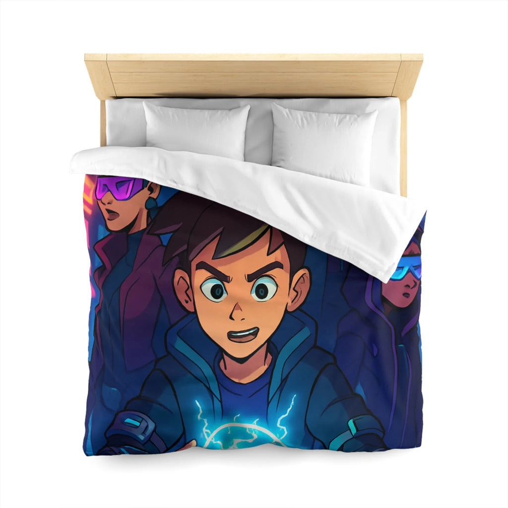 Housse de Couette Microfibre Art Graphique Contemporain Style Décoratif Chambre Tendance