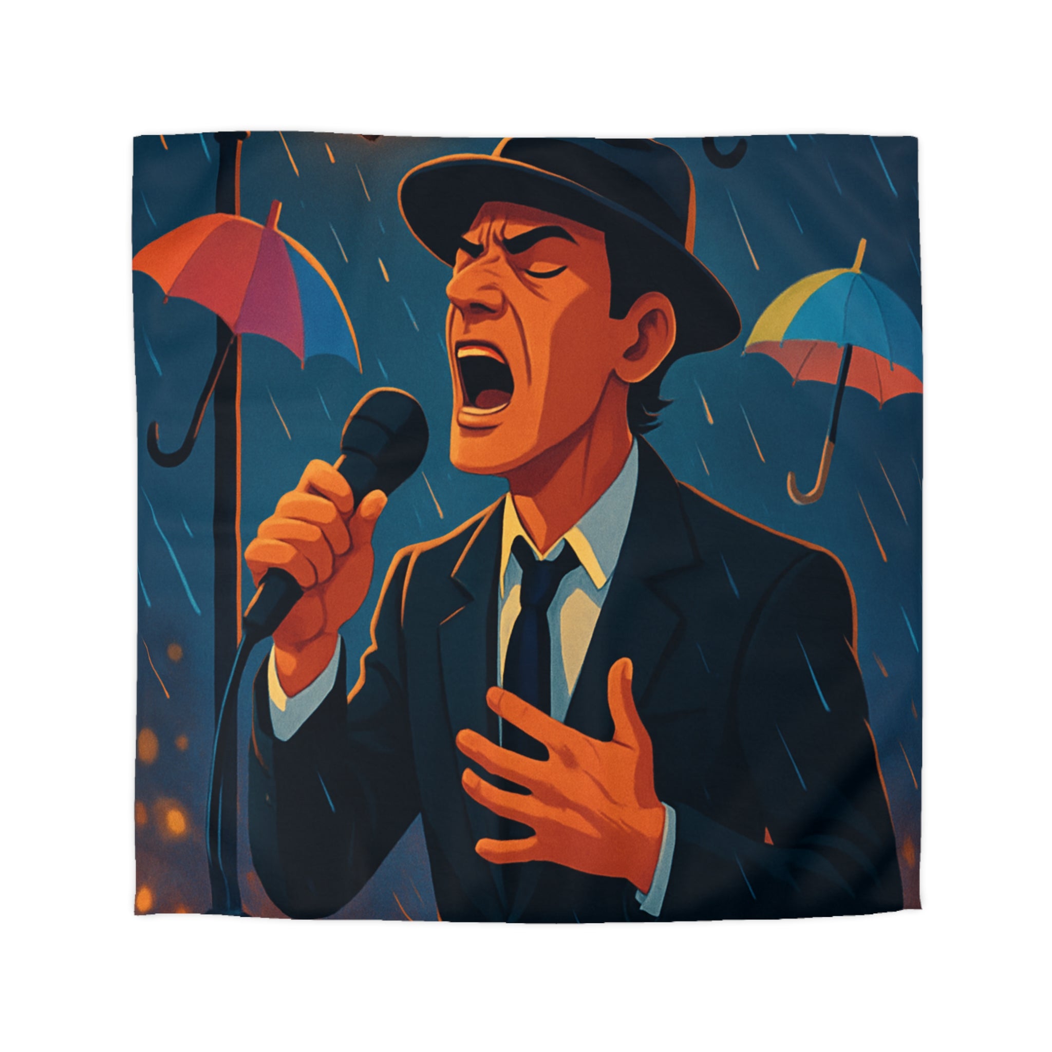 Housse de Couette Microfibre Illustration Unique Design Moderne Décoration Intérieure Raffinée