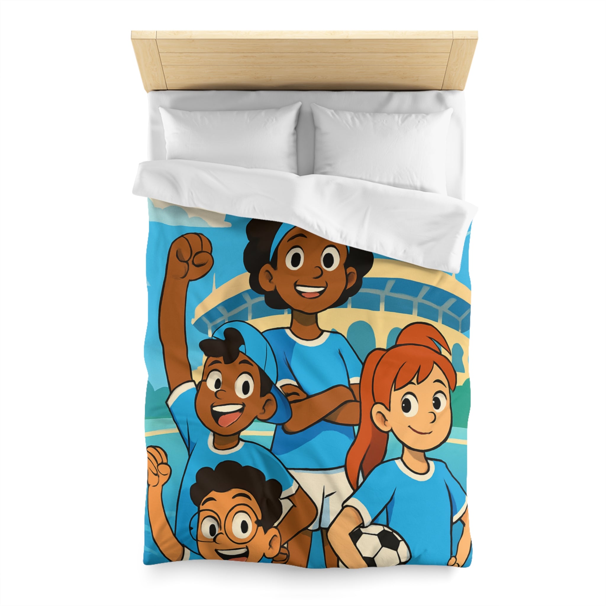 Housse de Couette Microfibre Illustration Unique Design Moderne Décoration Intérieure Raffinée