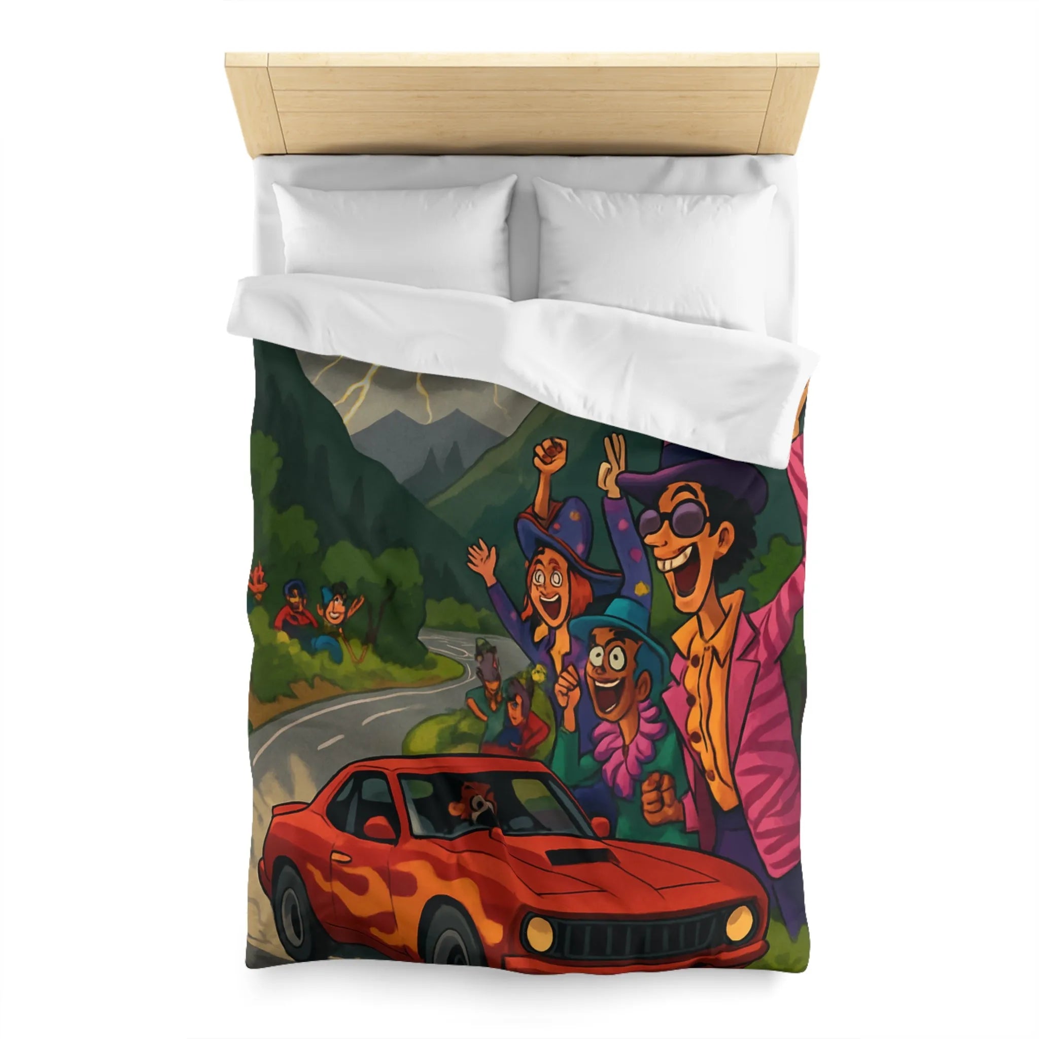 Housse de Couette Microfibre Création Artistique Moderne Design Exclusif Décoration Chambre