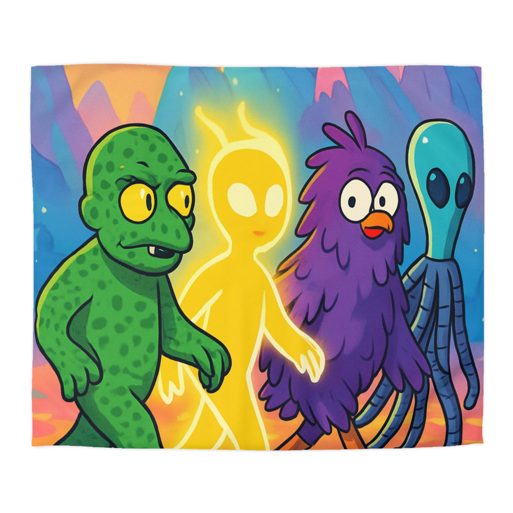 Housse de Couette Microfibre Design Artistique Moderne Décoration Chambre Confort Premium