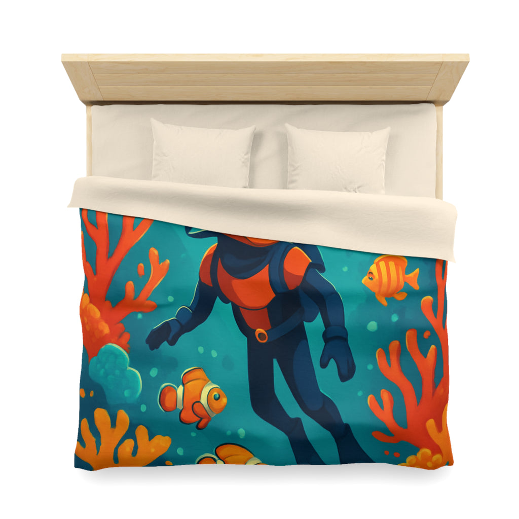 Housse de Couette Microfibre Illustration Unique Design Moderne Décoration Intérieure Raffinée