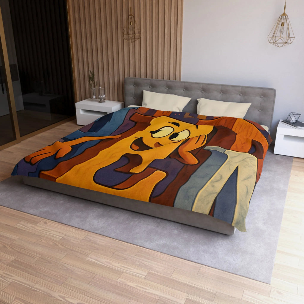 Housse de Couette Microfibre Art Graphique Contemporain Style Décoratif Chambre Tendance