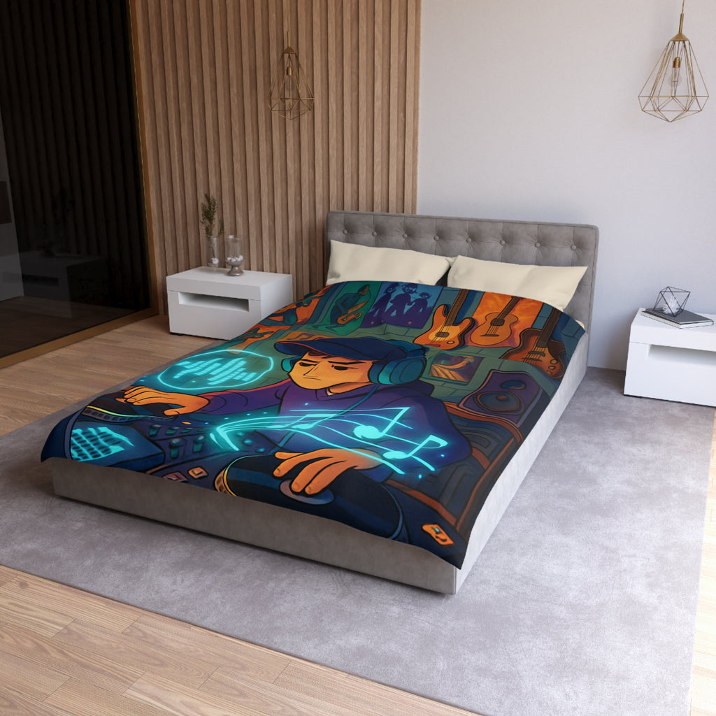 Housse de Couette Microfibre Illustration Unique Design Moderne Décoration Intérieure Raffinée