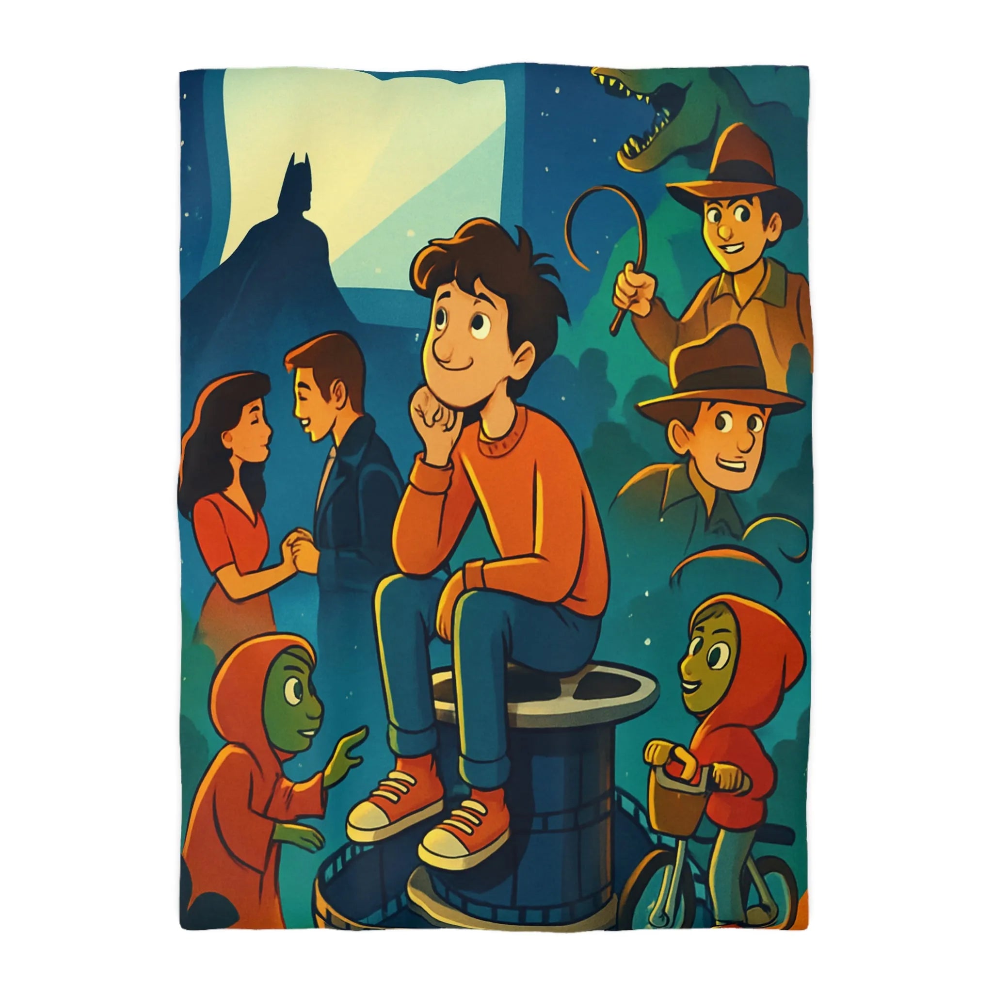 Housse de Couette Microfibre Art Graphique Contemporain Style Décoratif Chambre Tendance